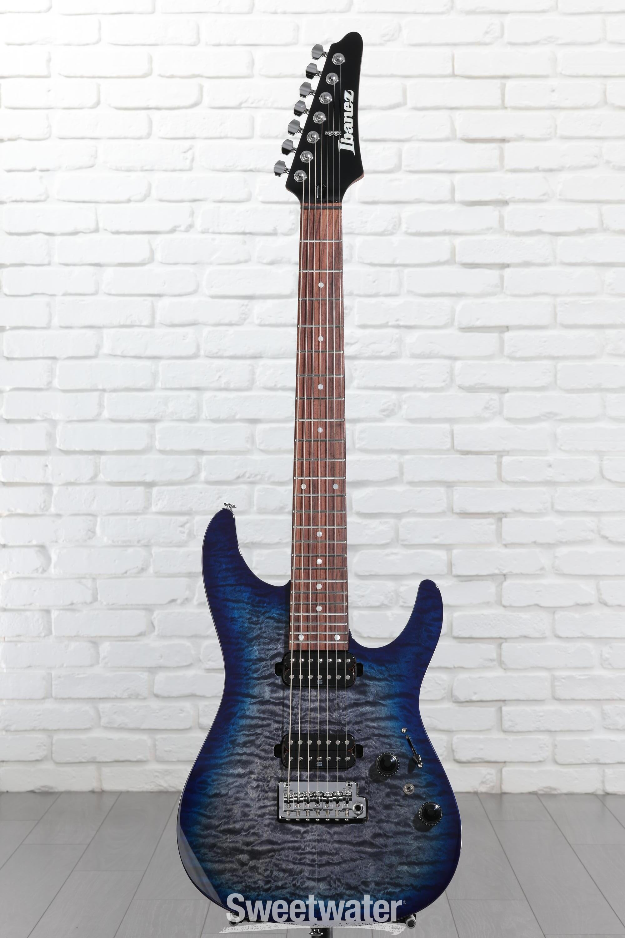 Ibanez Premium AZ427P2QM 7-string Electric Guitar - Twilight Blue