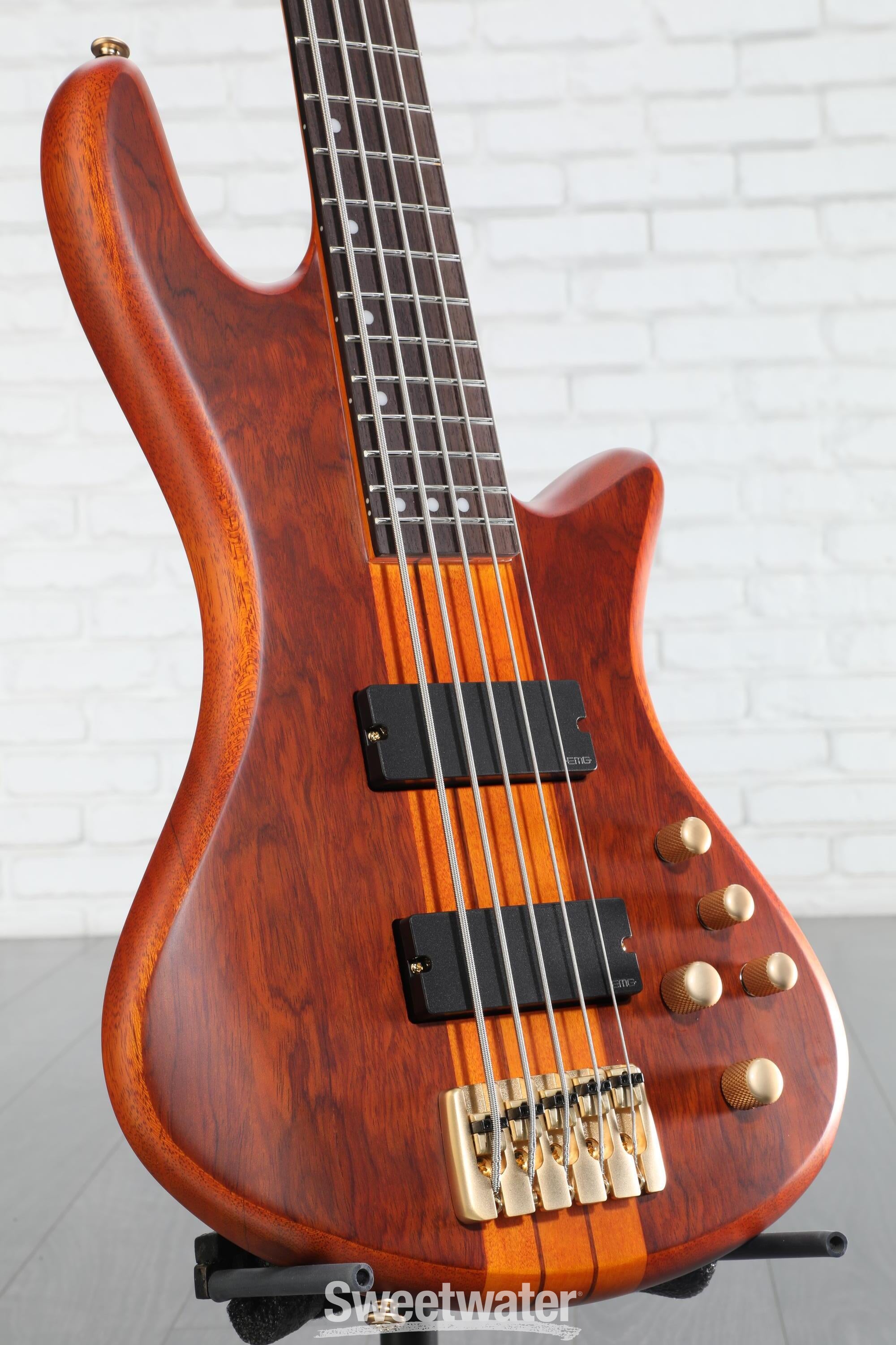 Schecter Stiletto Studio 5 Bass Guitar - Honey Satin | Sweetwater