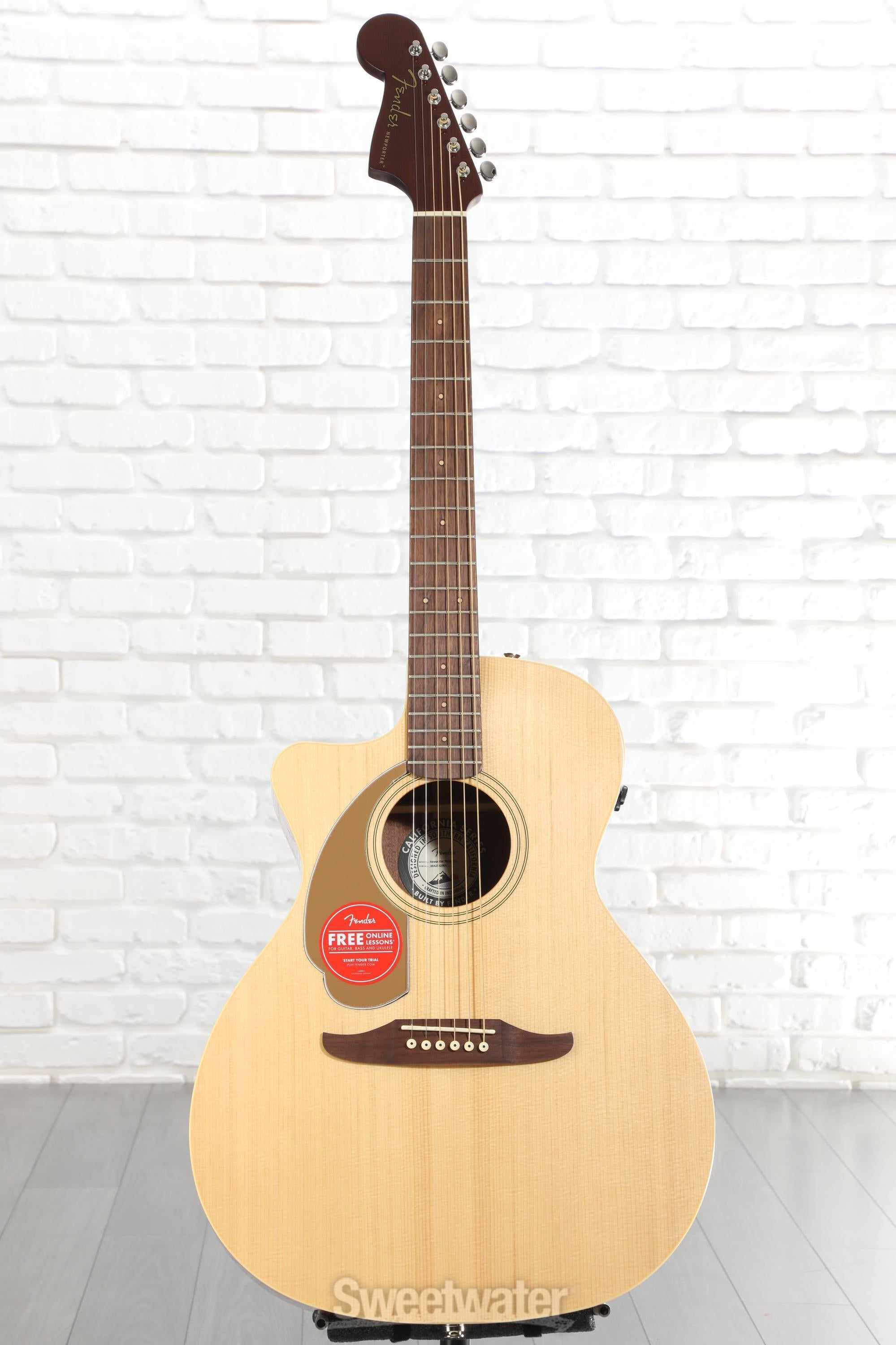 Fender Newporter Player Left-handed Acoustic-electric Guitar