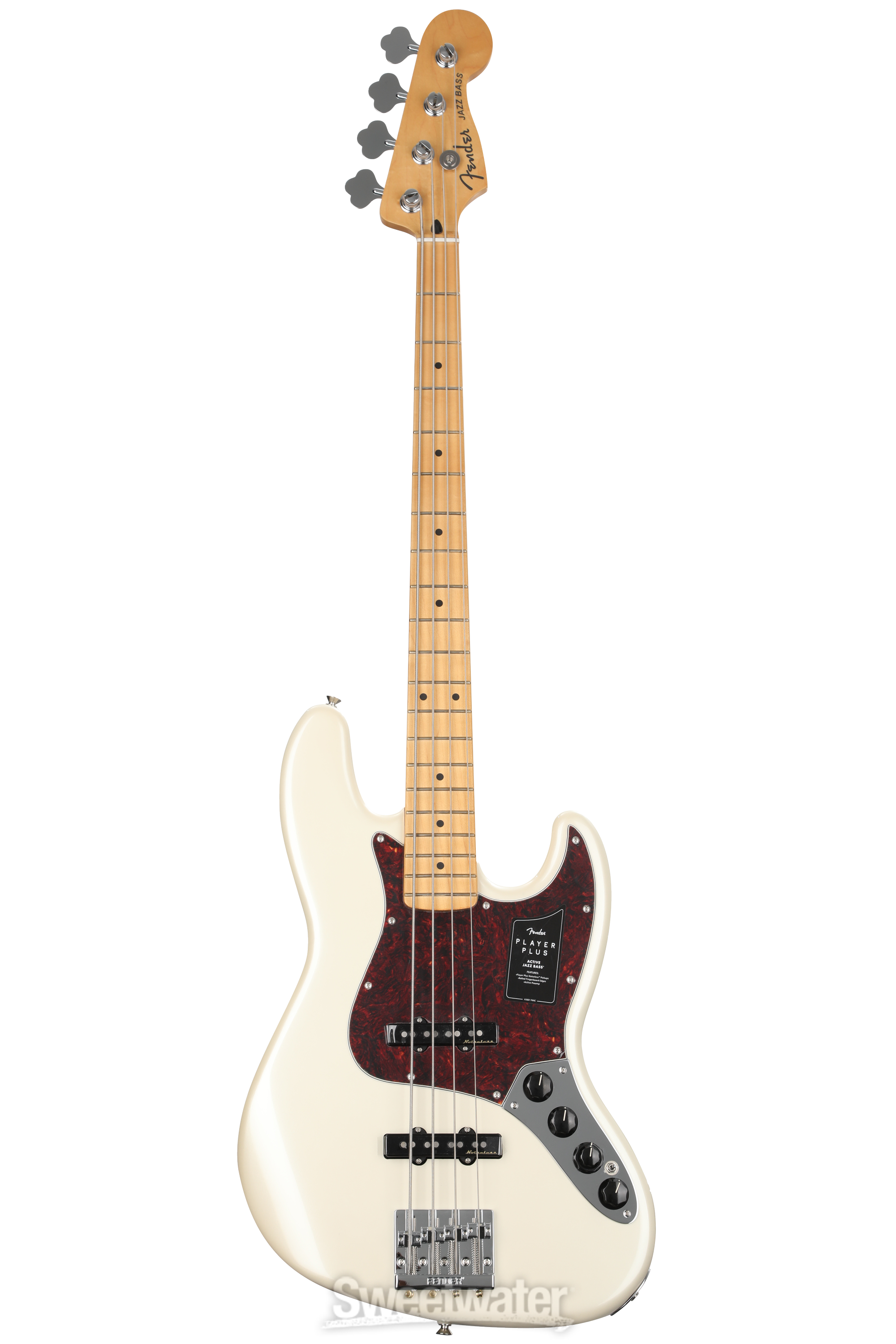 Fender Player Plus Active Jazz Bass - Olympic Pearl with Maple Fender Player Plus Active Jazz Bass - Olympic Pearl with Maple