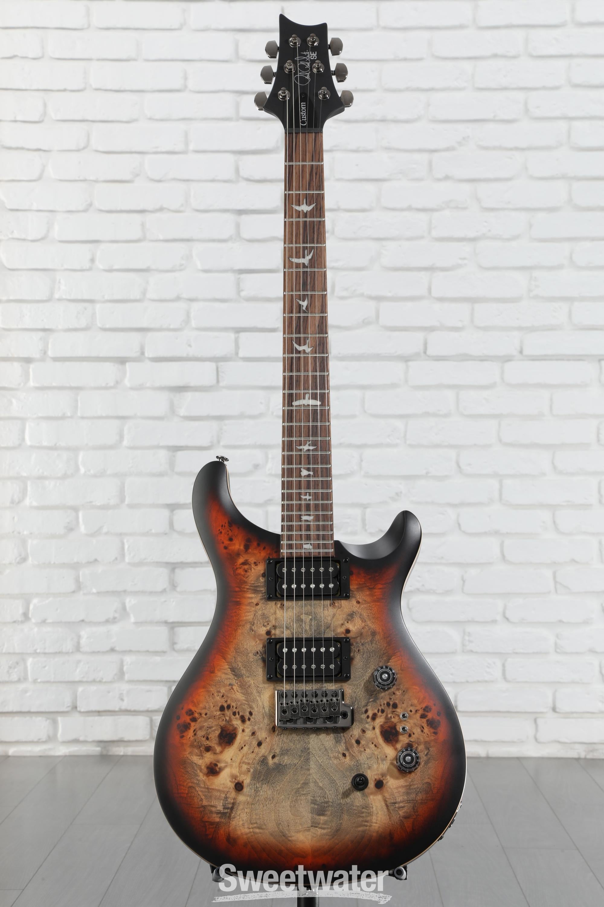 PRS SE Custom 24-08 Exotic Electric Guitar - Charcoal Cherry
