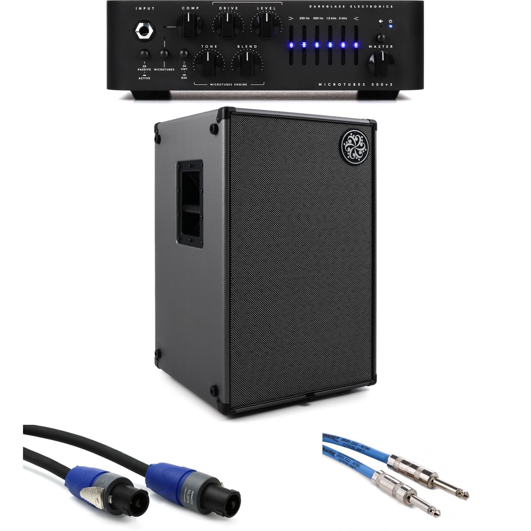 Darkglass Microtubes 500 v2 500-watt Bass Head and 1000-watt 2x12 Cabinet