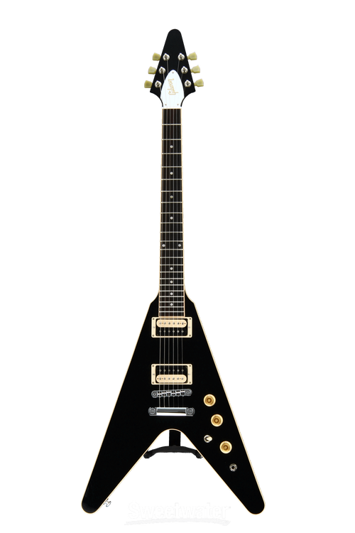 Gibson Flying V 2016, Traditional - Ebony, Chrome Hardware 