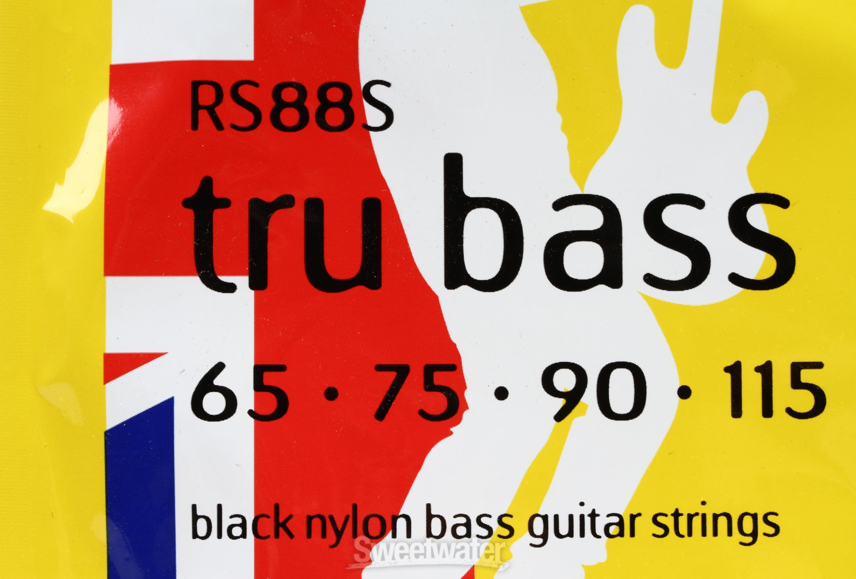 Rotosound RS88S Tru Bass 88 Black Nylon Tapewound Bass Guitar Strings -  .065-.115 Standard Short Scale 4-string | Sweetwater