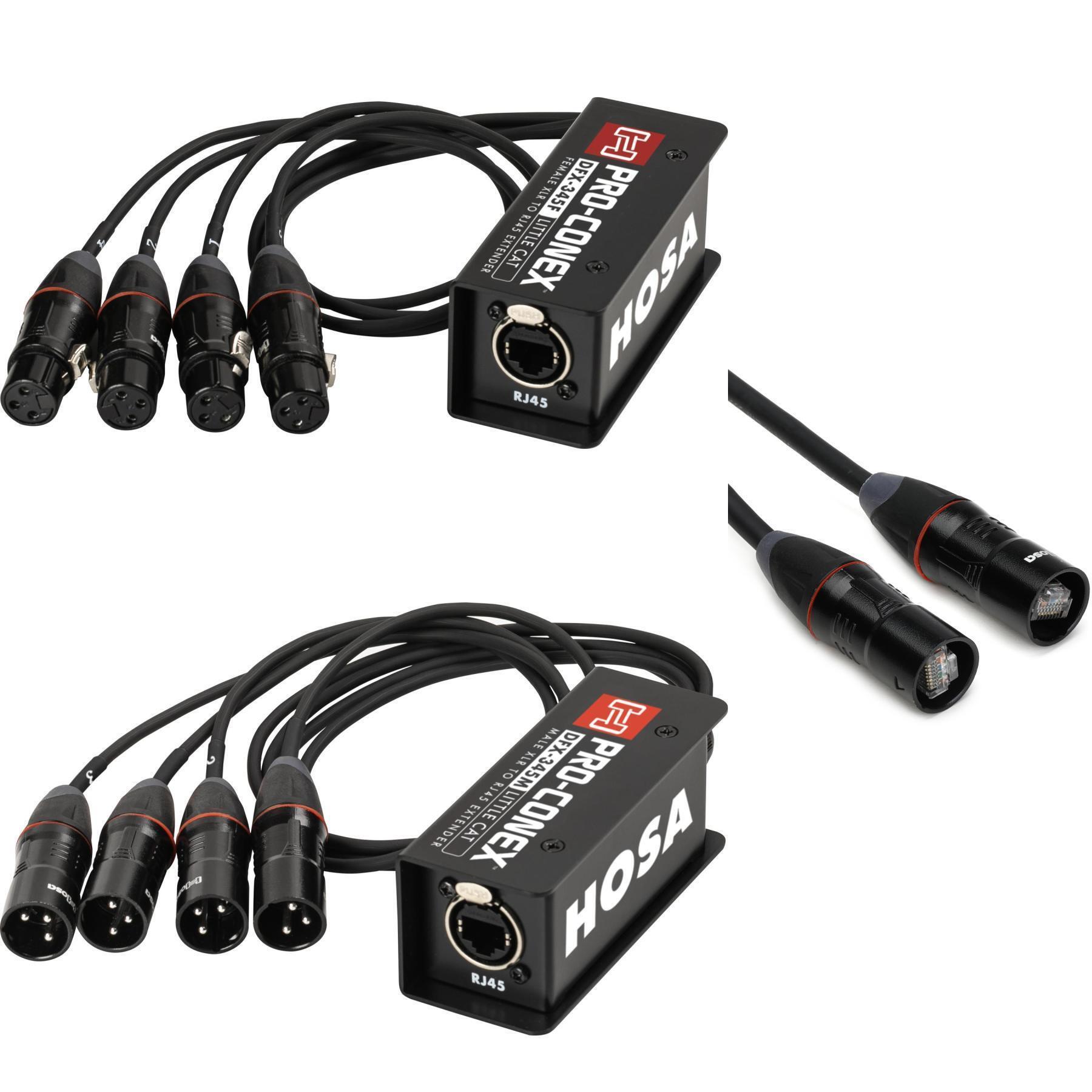 Hosa Pro-conex Little Cat Analog 4 Channel XLR Audio Extender - 50
