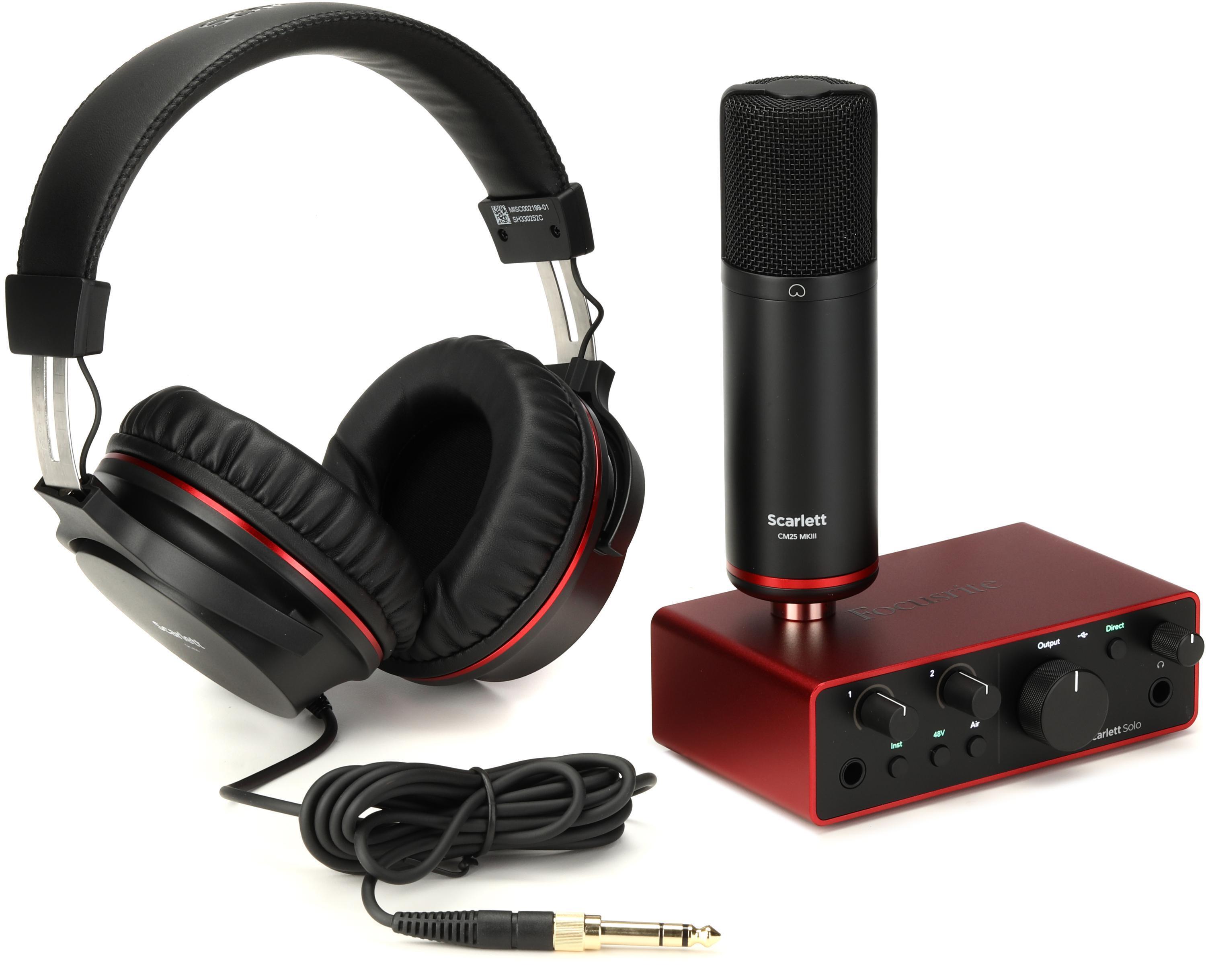 Focusrite Scarlett Solo 3rd Gen USB Audio Interface Sound Card & CM25 MKIII  Microphone Kit For