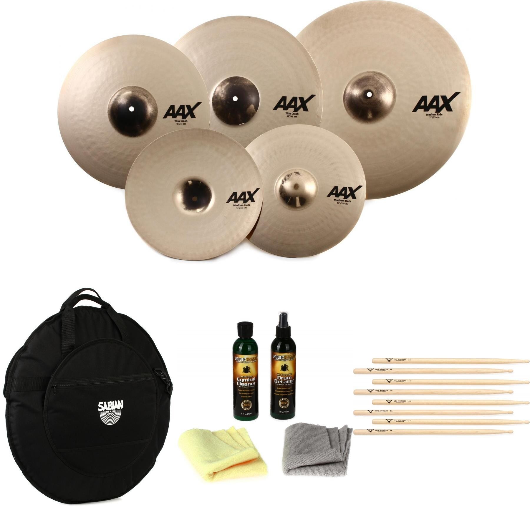 Sabian AAX Promotional Cymbal Set Bundle 14/16/18/21inch Sweetwater
