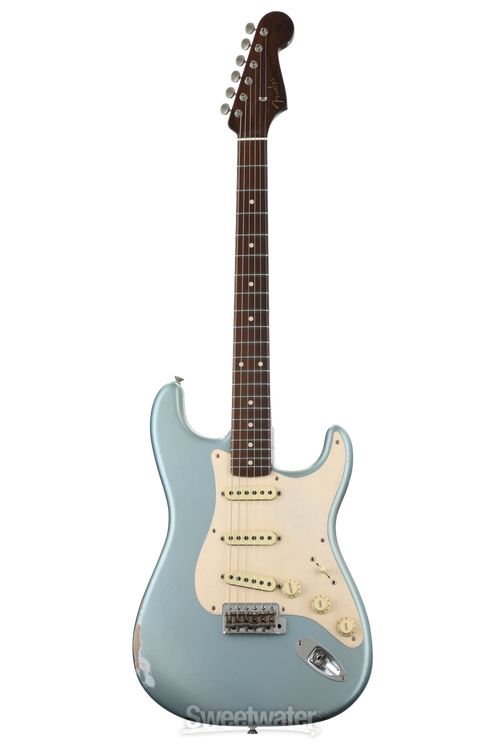 Fender Custom Shop Masterbuilt Dennis Galuszka Fat '50s Stratocaster - Aged  Blue Ice Metallic w/ Brazilian Rosewood Neck