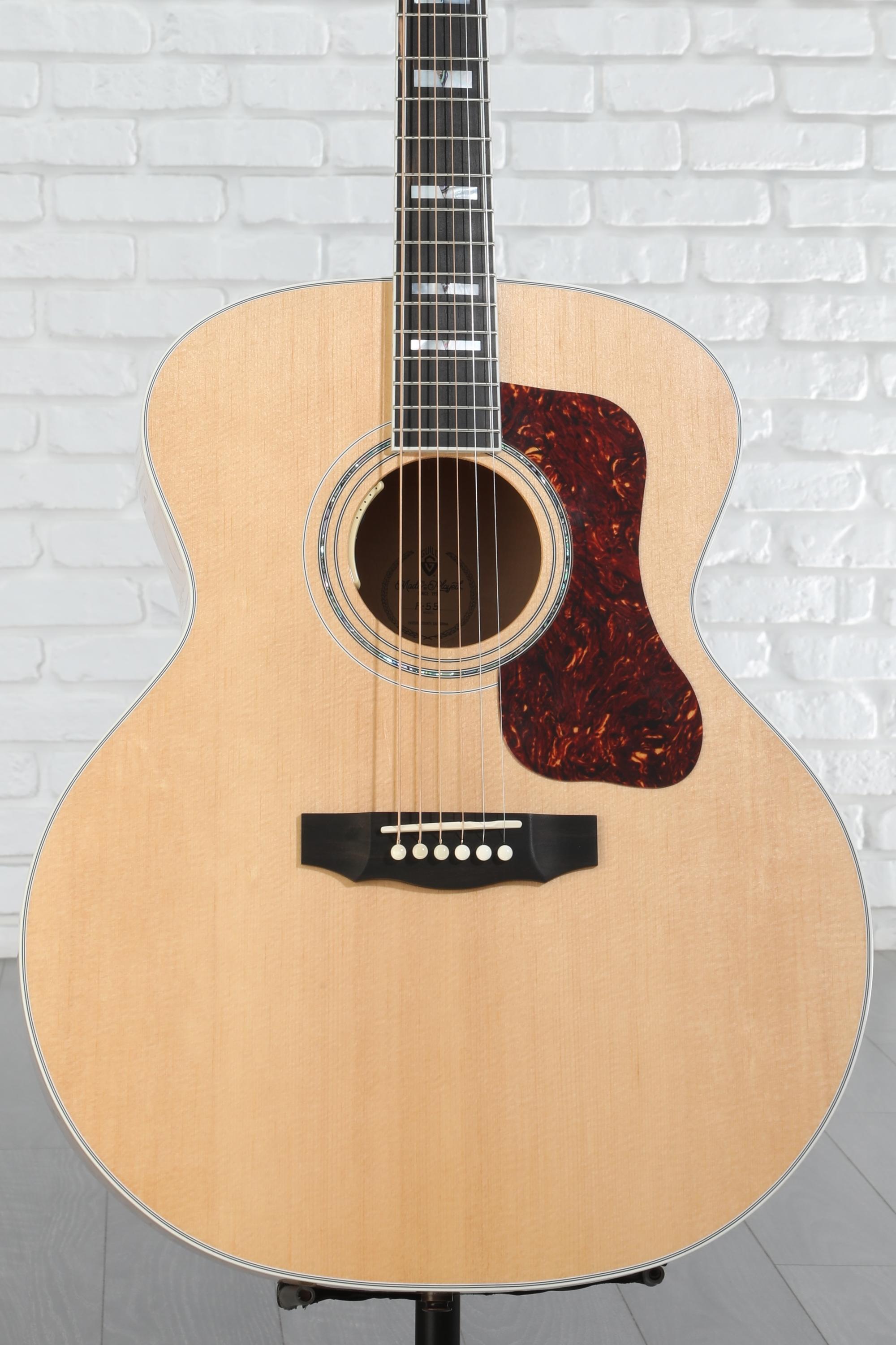 Guild F-55E Jumbo Acoustic-electric Guitar - Natural Maple