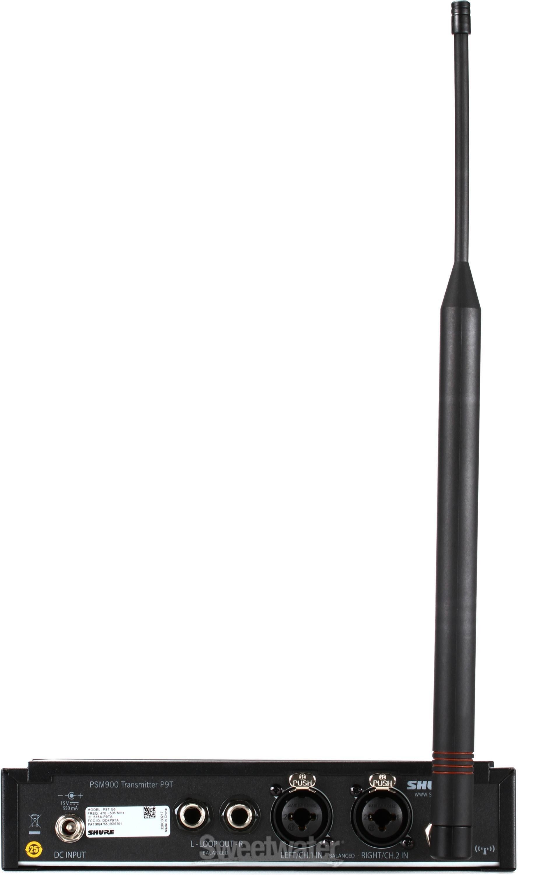 Shure P9T Wireless Transmitter - G6 Band, 470-506 MHz | Sweetwater