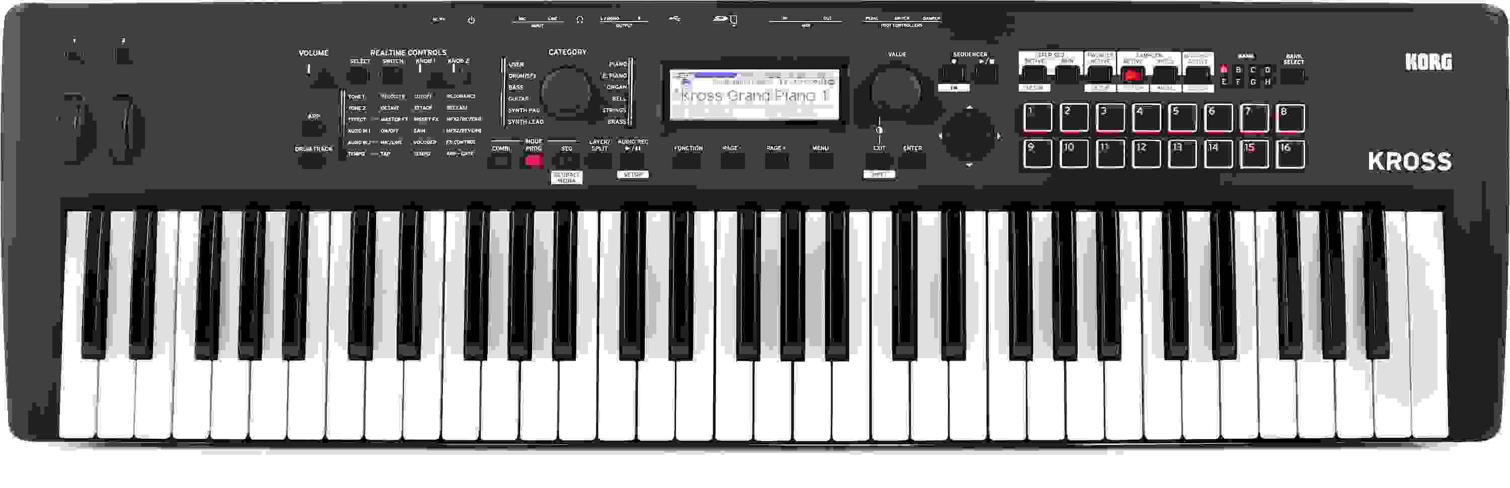 Korg Kross 2-61-MB 61-key Synthesizer Workstation - Super Matte Black
