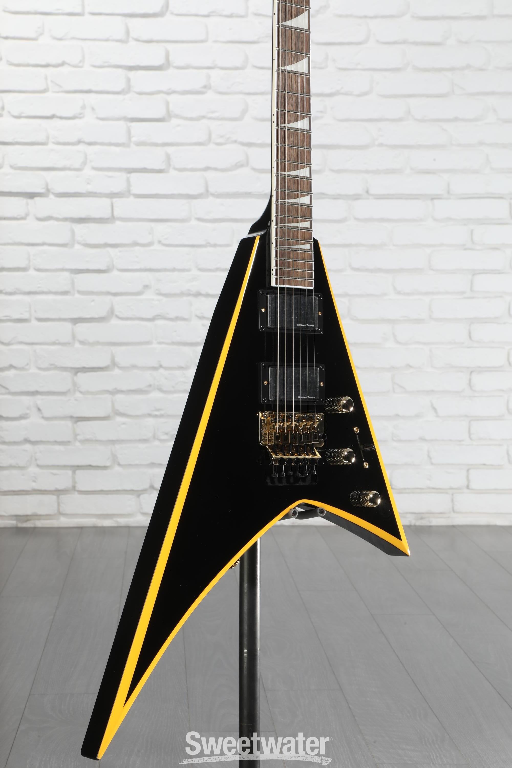 Jackson X Series Rhoads RRX24 - Black with Yellow Bevels