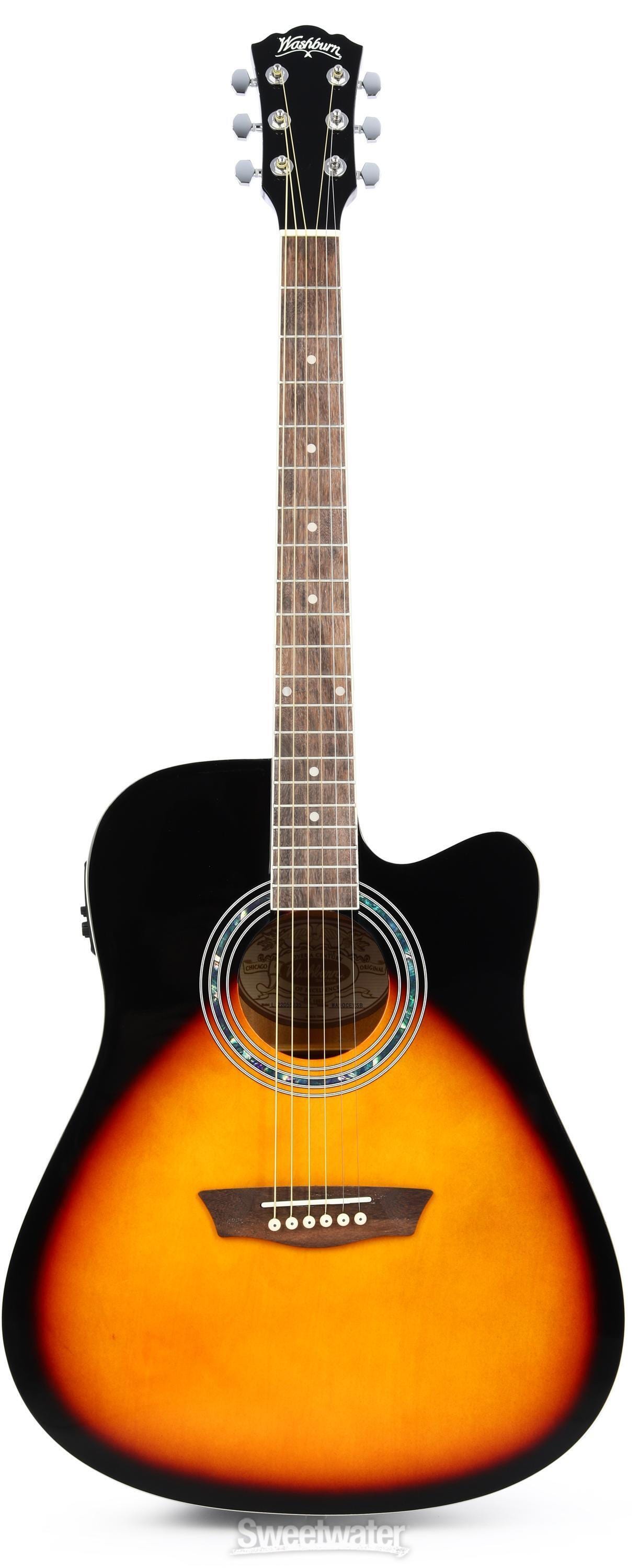 Washburn Vintage Series WA90CEVSB AcousticElectric Guitar Sunburst