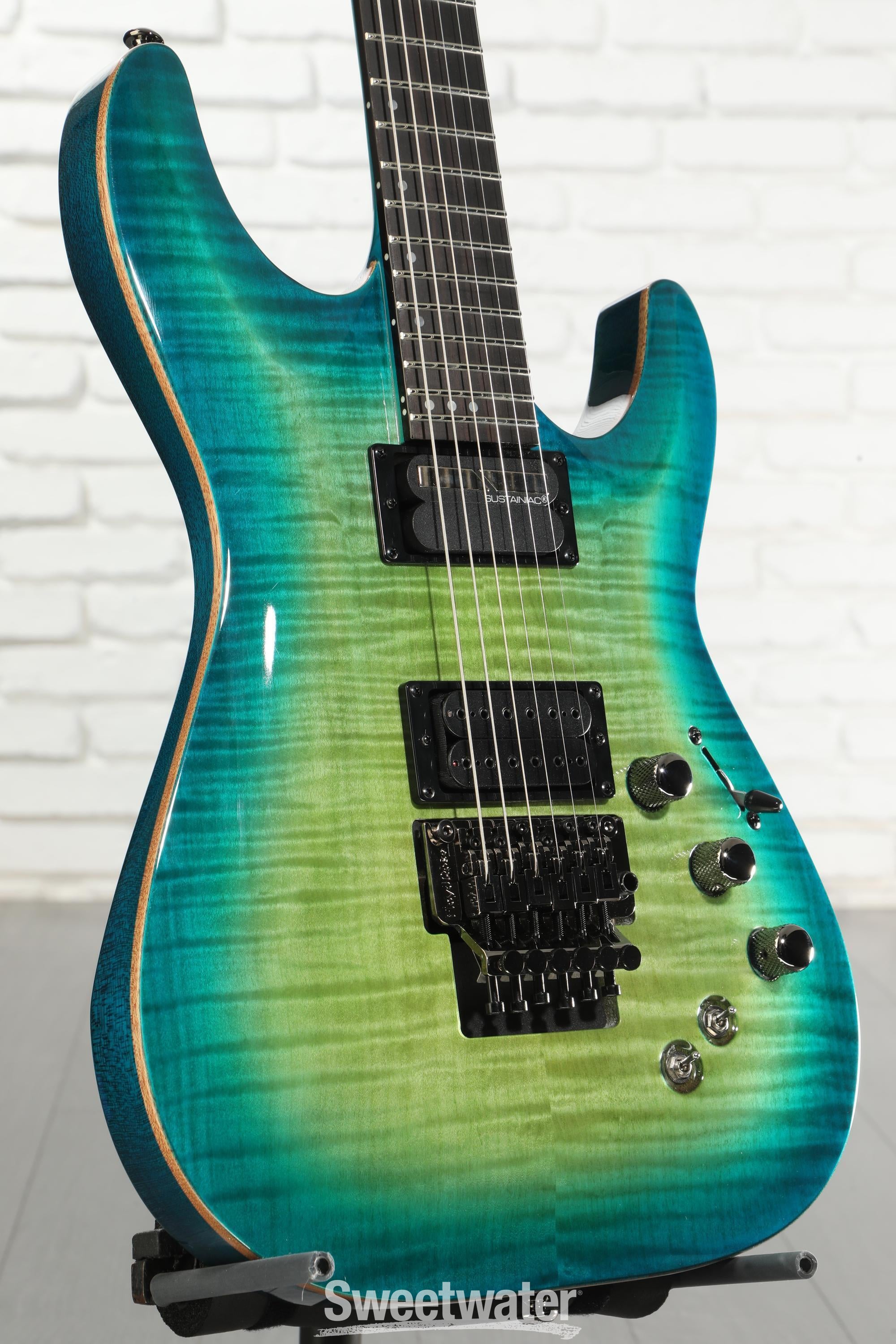 Schecter BlackJack SLS C-1 FR-S Electric Guitar - Aquaburst