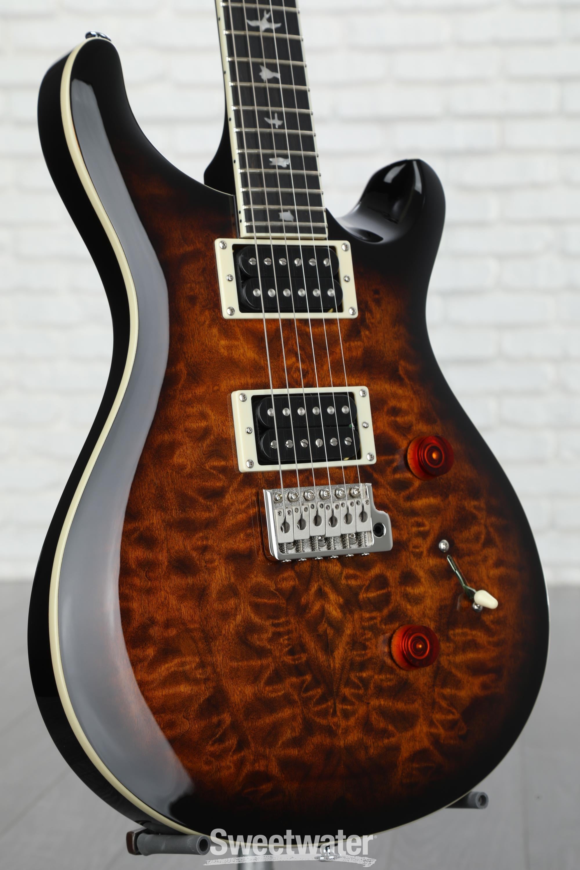 PRS SE Custom 24 Electric Guitar - Quilted Black Gold Sunburst