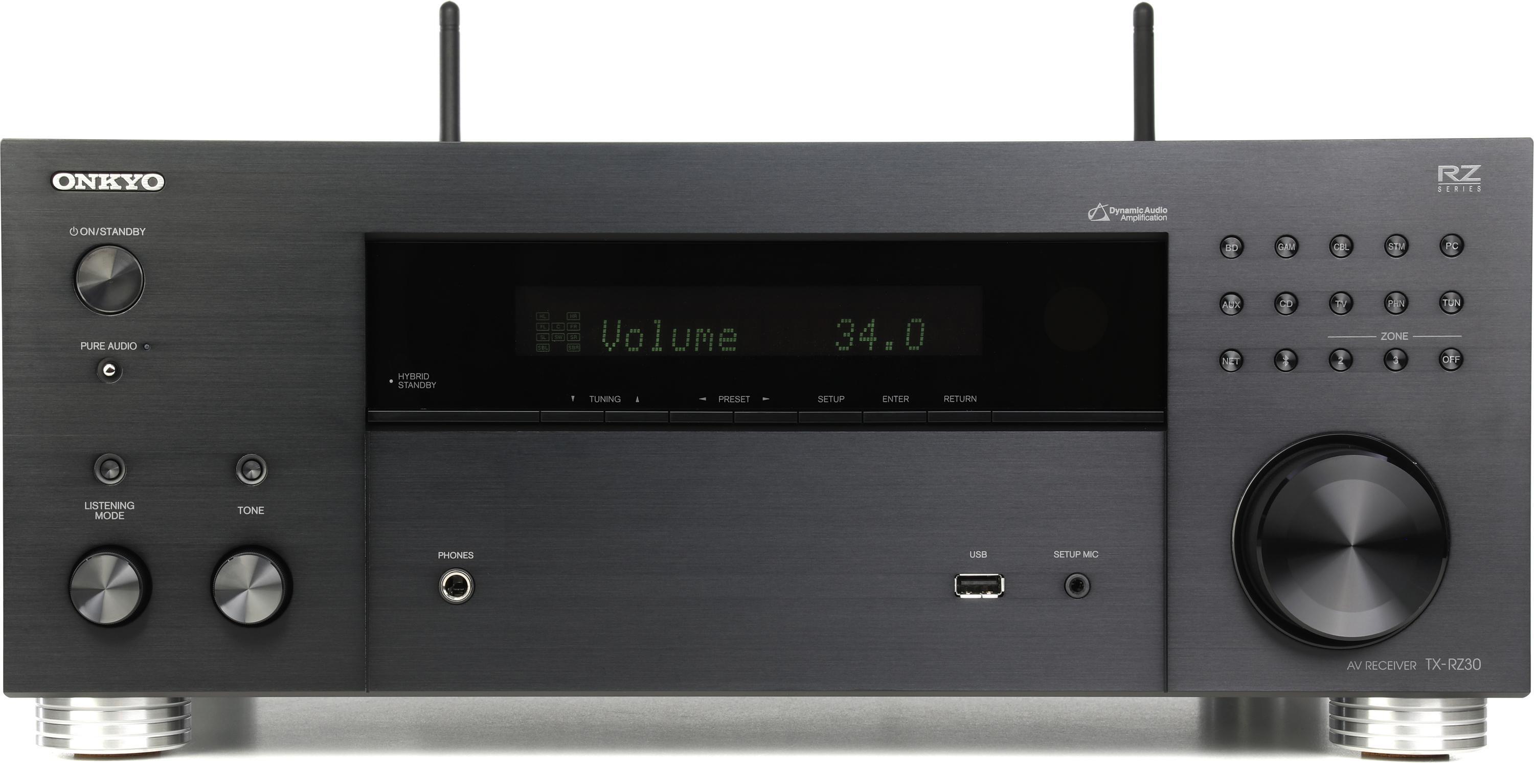 Onkyo TX-RZ30 100-watt, 9.2-channel A/V Receiver | Sweetwater