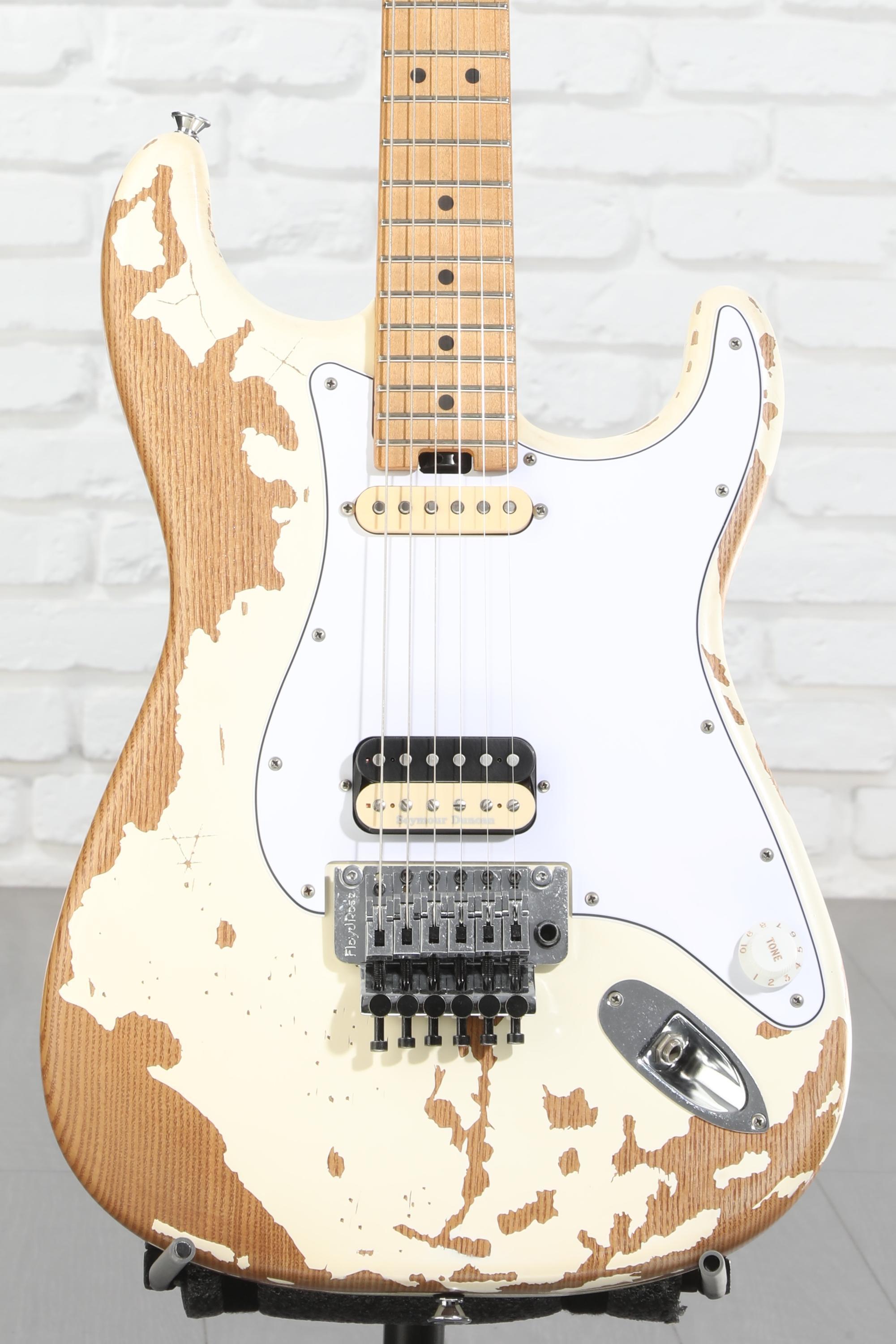 Charvel Super-Stock SC1 Artist Signature Limited-edition Henrik Danhage Electric Guitar - White Relic