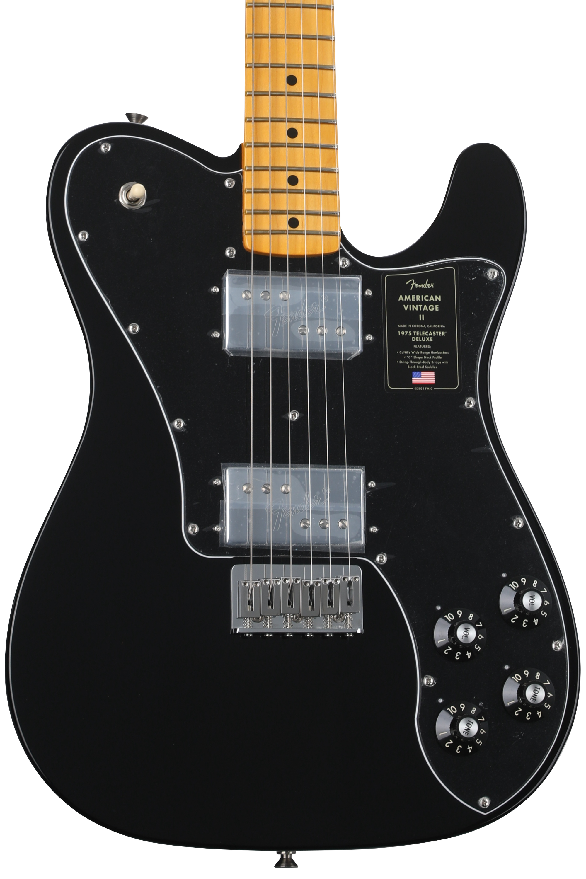 Fender American Vintage II 1975 Telecaster Deluxe Electric Guitar - Black