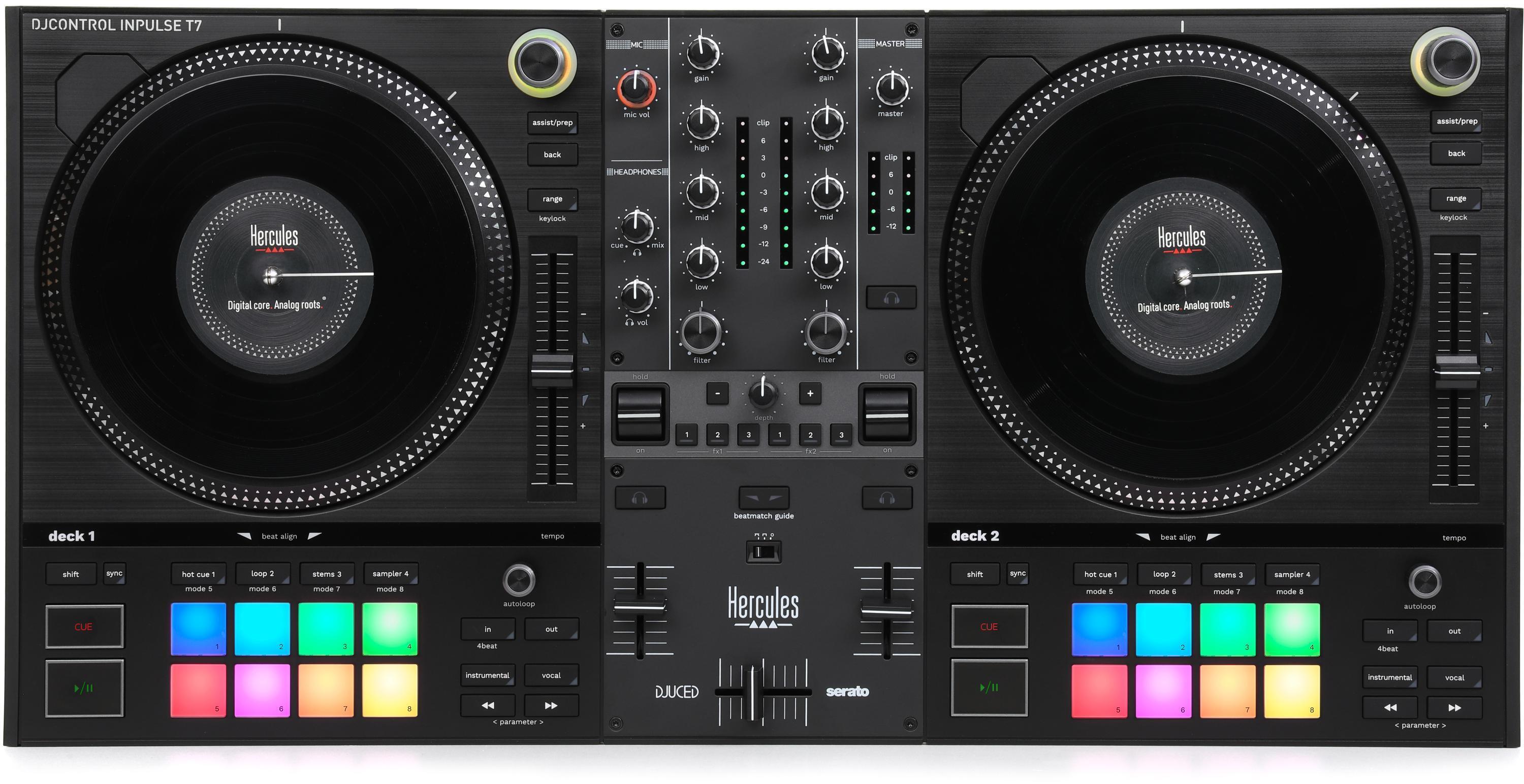 DJ | Inpulse 2-deck Controller Hercules DJ Sweetwater Motorized DJControl T7
