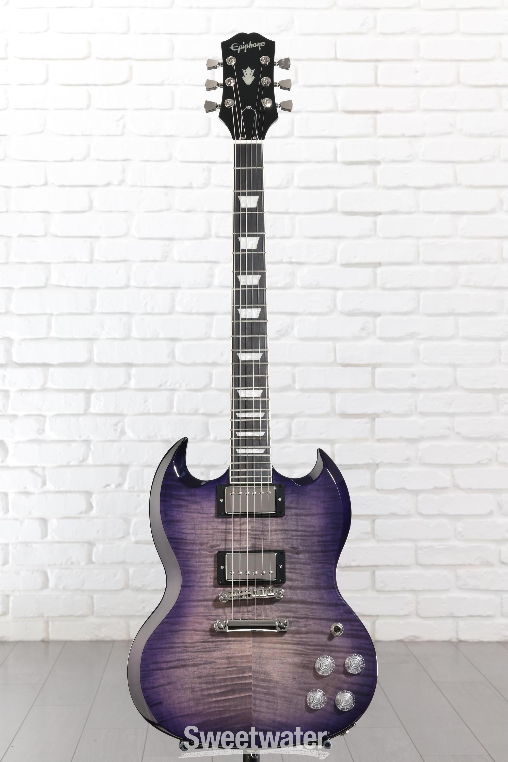 Epiphone SG Modern Figured Electric Guitar - Purple Burst | Sweetwater