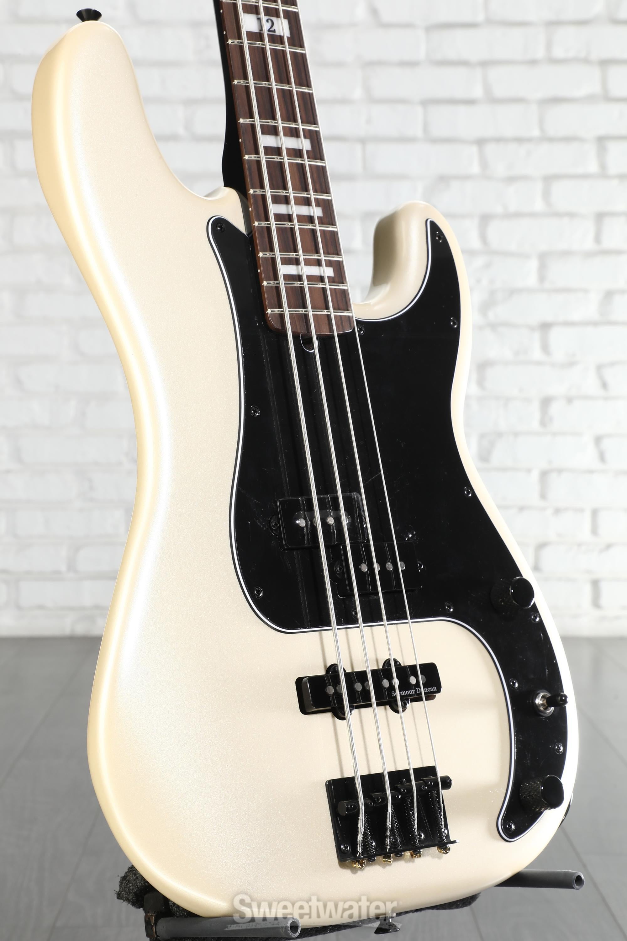 Fender Duff McKagan Deluxe Precision Bass - White Pearl | Sweetwater