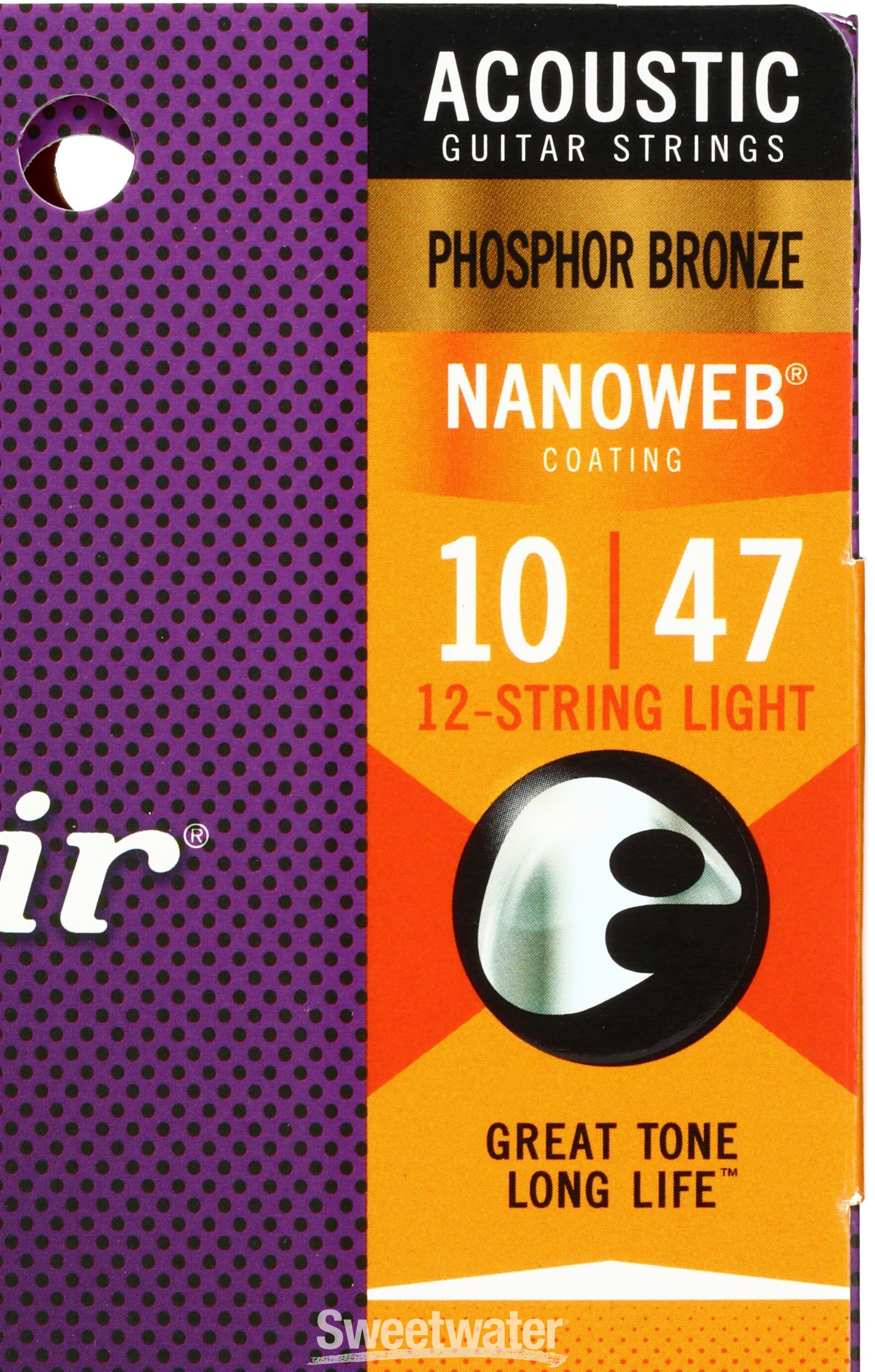 Elixir Strings 16152 Nanoweb Phosphor Bronze Acoustic Guitar