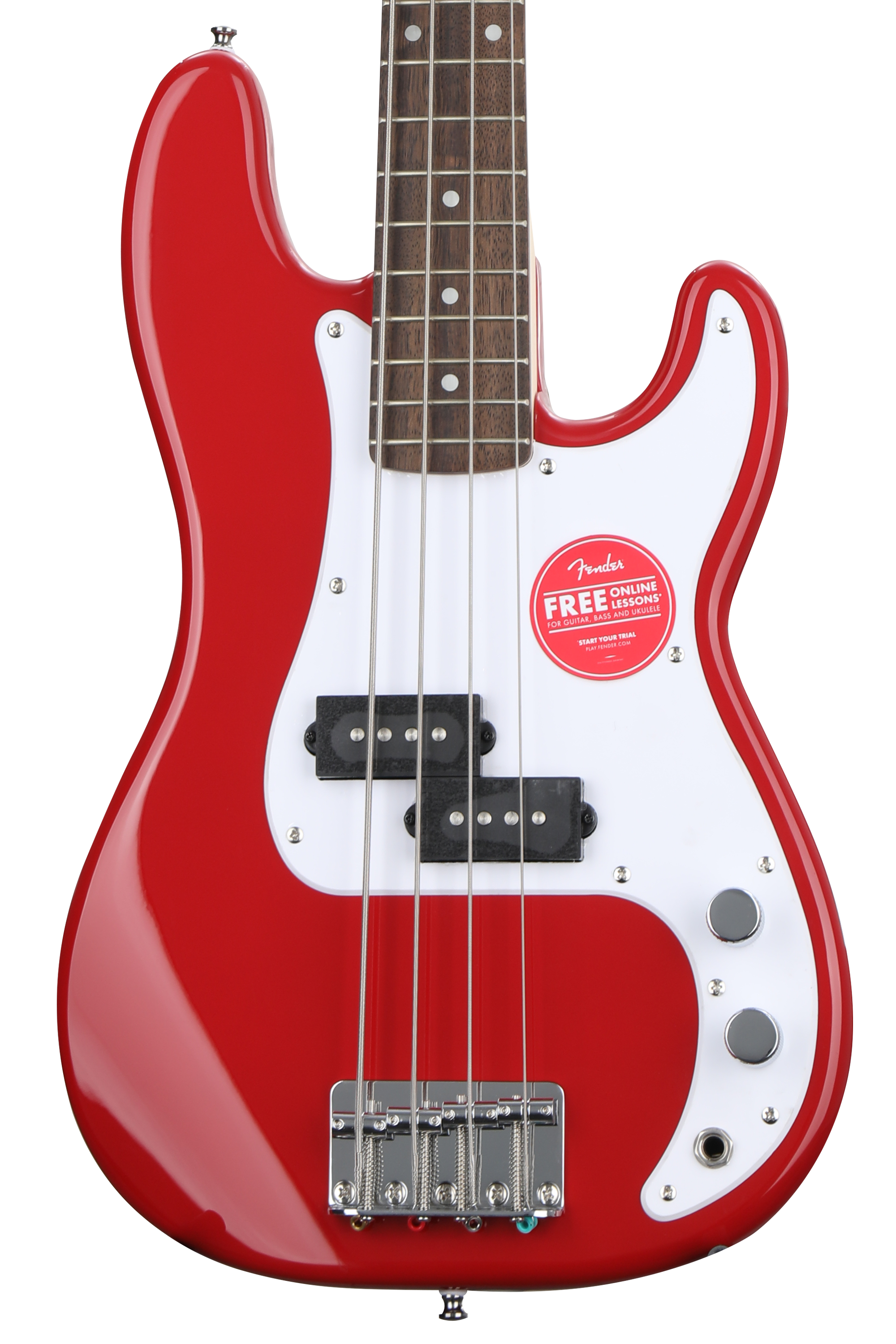 Bundled Item: Squier Mini Precision Bass Electric Bass - Dakota Red with Laurel Fingerboard