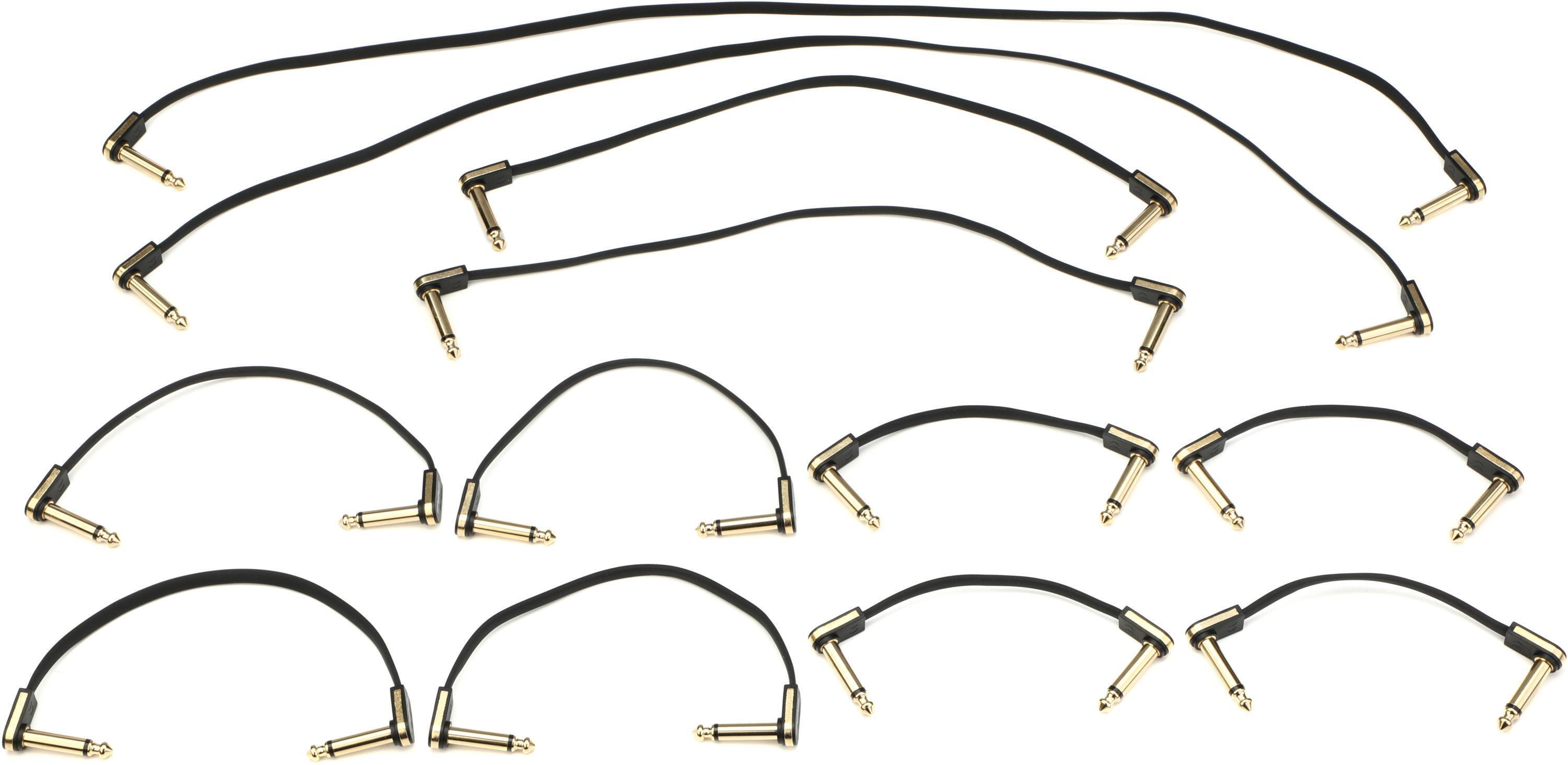 EBS Premium Gold Patch Cable Bundle - 12-pack | Sweetwater
