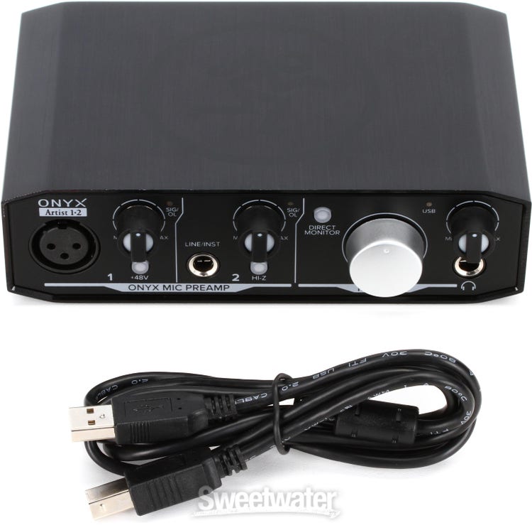 Interfaz de audio USB 2 canales (1 XLR, 1TRS) Mackie ONYX ARTIST 1-2 –  Sonotec