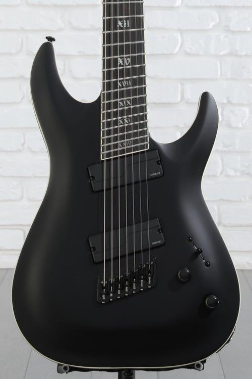 Schecter C-7 Multi-scale SLS Elite Evil Twin 7-string Electric Guitar - Satin Black