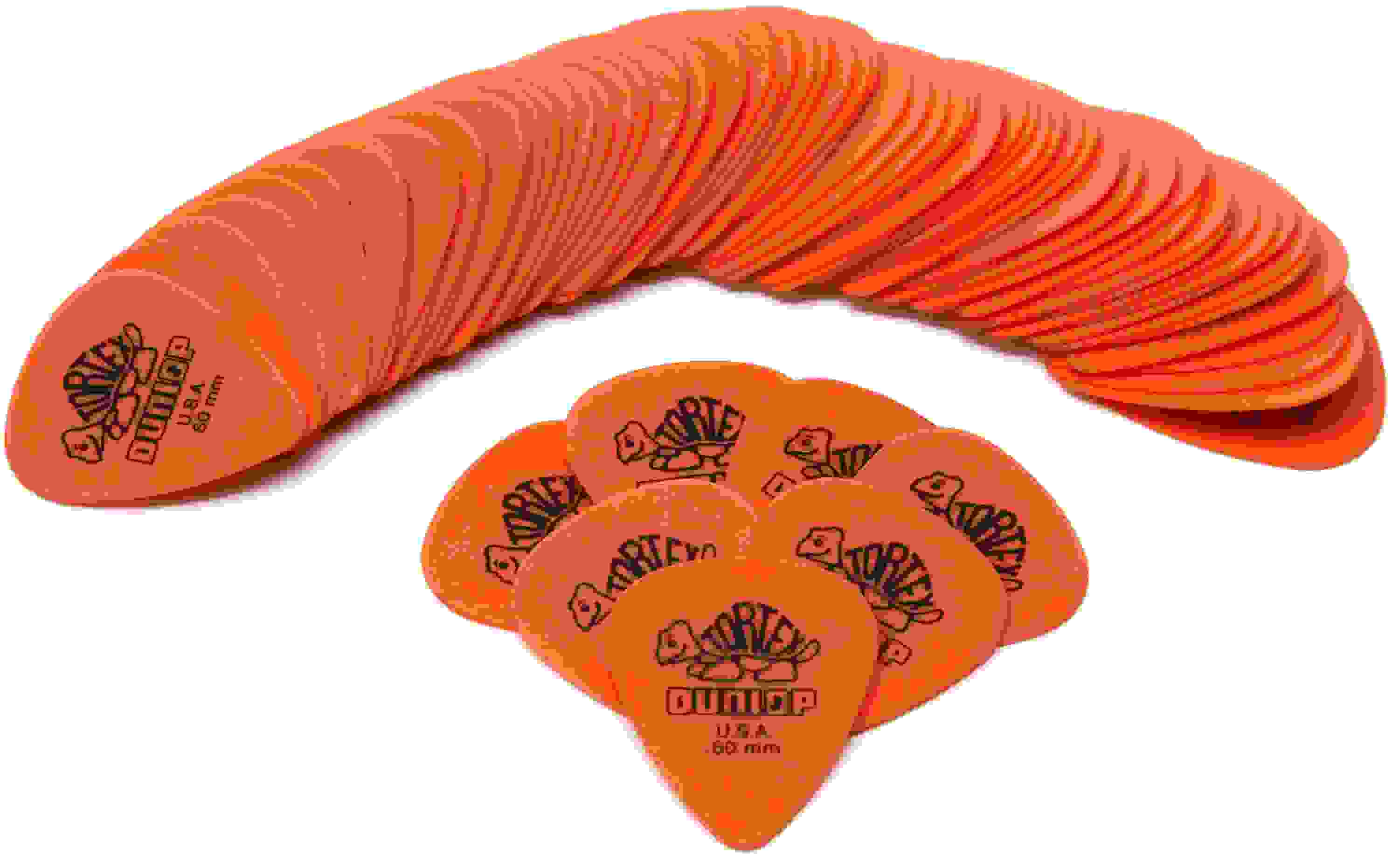Dunlop Tortex Standard Guitar Picks - .60mm, Orange, 72-pack