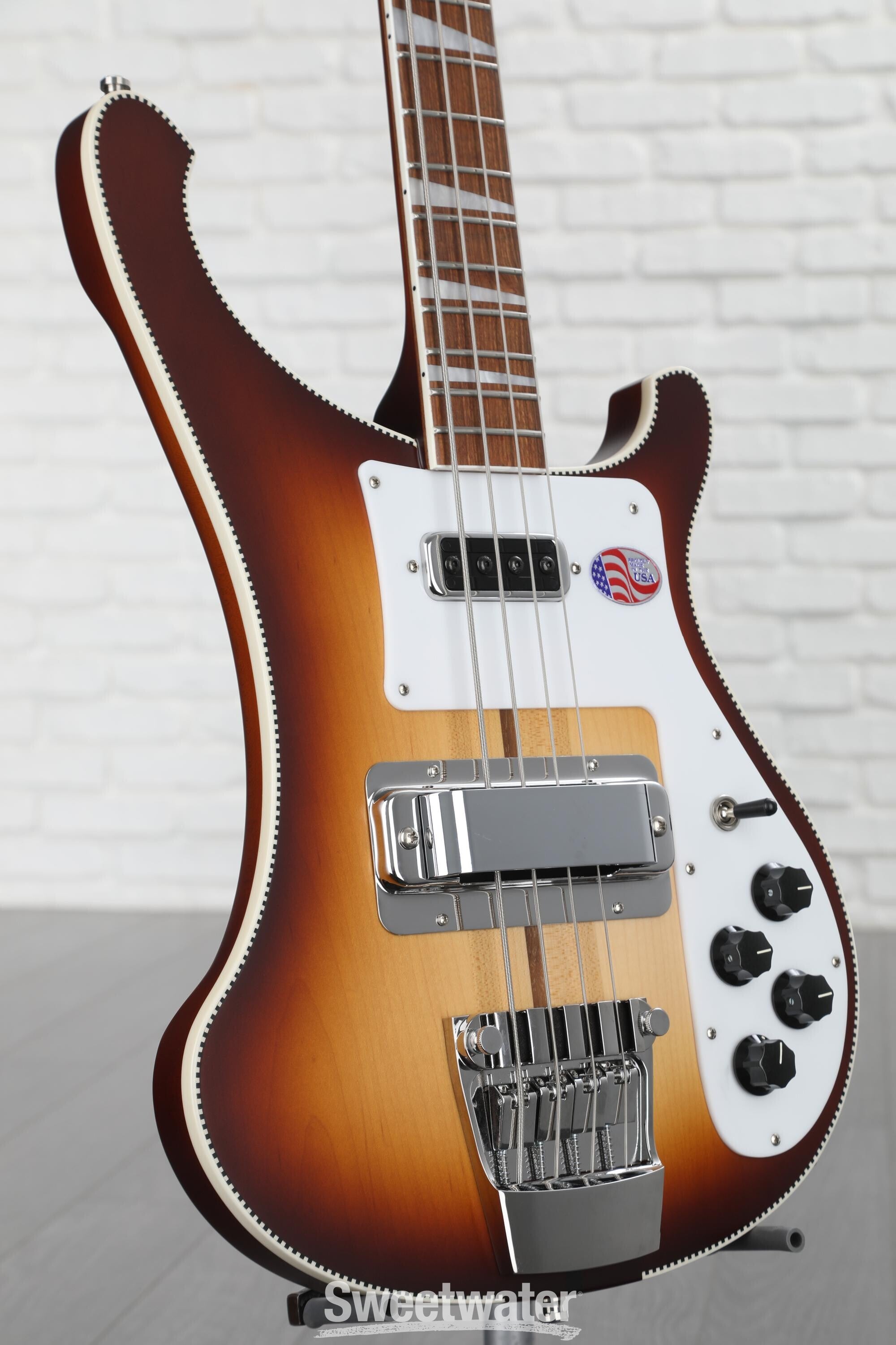 Rickenbacker 4003 Mono Bass Guitar - Autumnglo with Checkerboard 