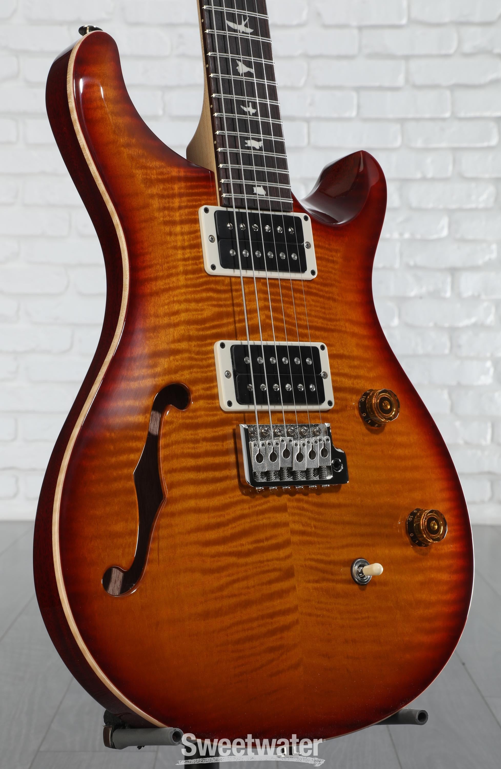 PRS CE 24 Semi-Hollow Electric Guitar - Dark Cherry Sunburst