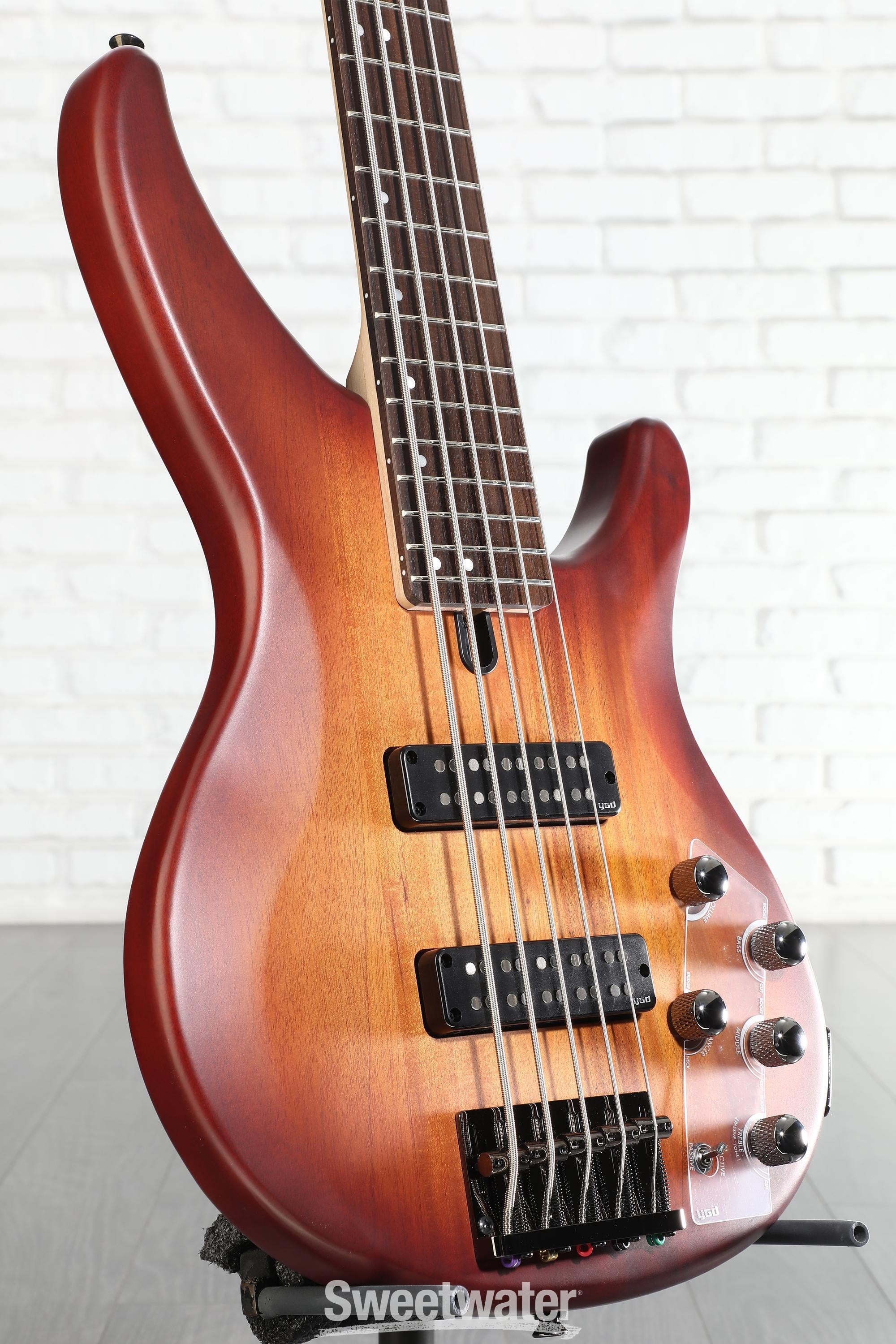 Yamaha TRBX505 5-string Bass Guitar - Brick Burst | Sweetwater