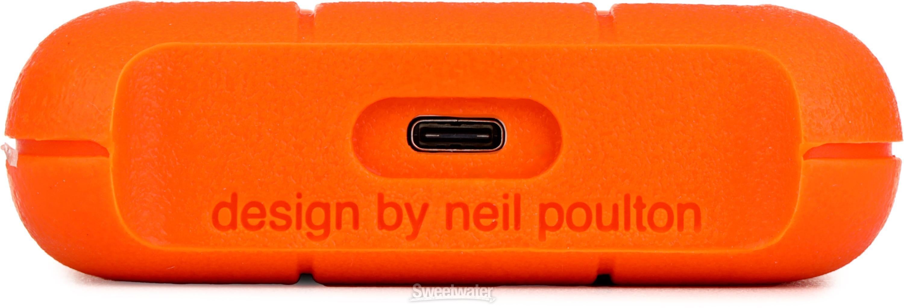 LaCie Rugged USB-C 4TB Portable Hard Drive | Sweetwater