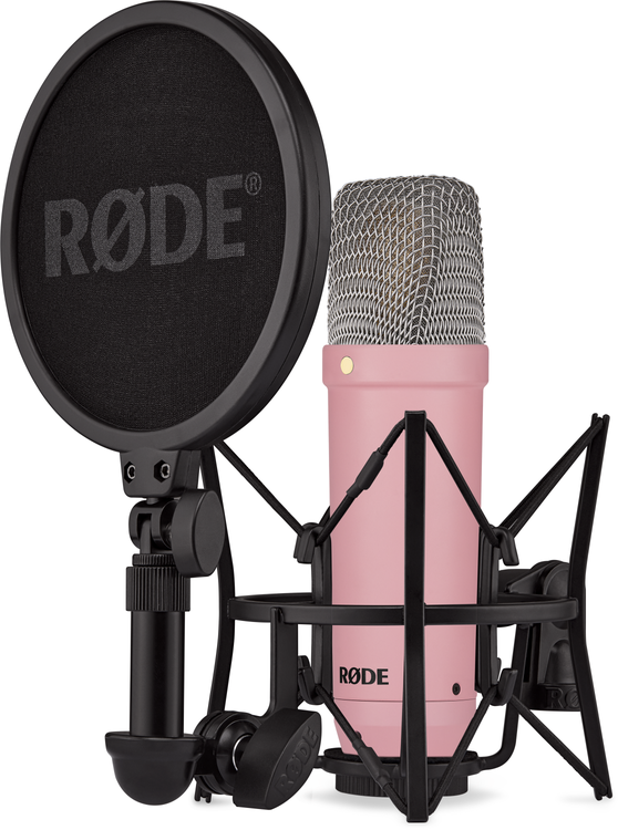 Rode NT1 Signature Series Condenser Microphone with SM6 Shockmount and Pop  Filter - Pink