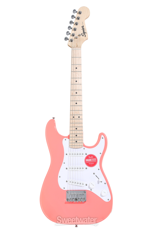 Squier Mini Stratocaster Electric Guitar - Tahitian Coral Squier Mini Stratocaster Electric Guitar - Tahitian Coral