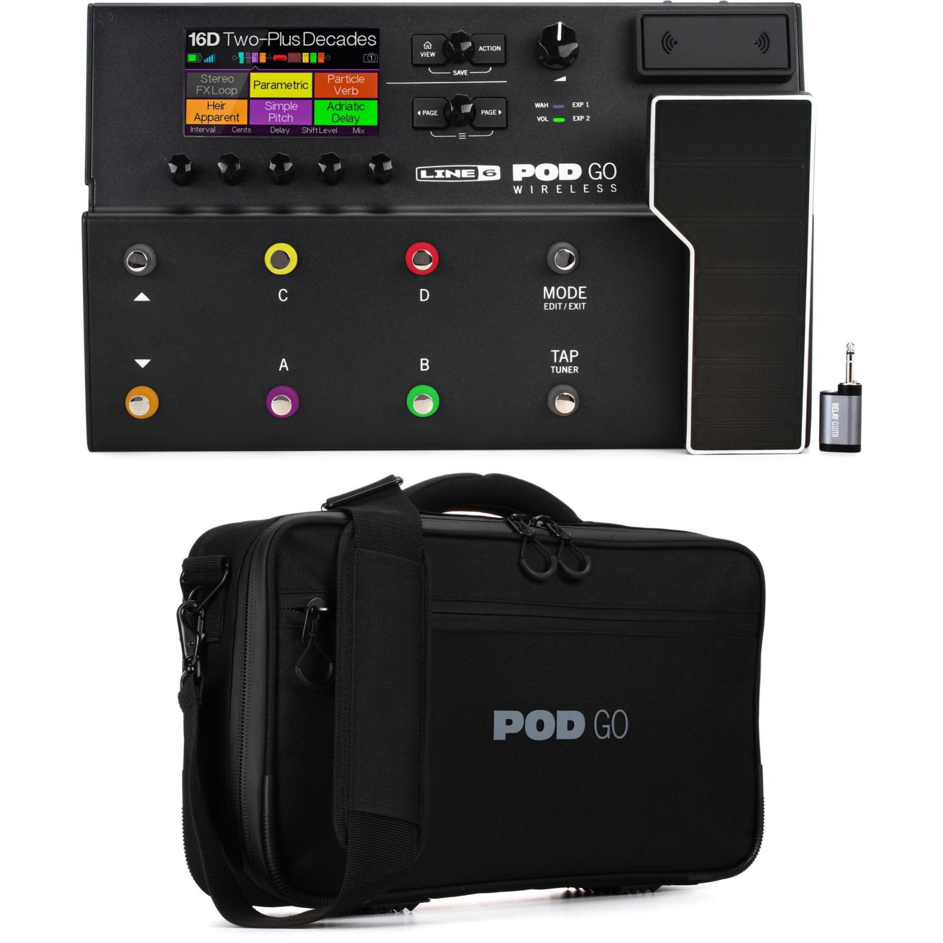 Line 6 POD Go Wireless Guitar Multi-effects Floor Processor with Case |  Sweetwater