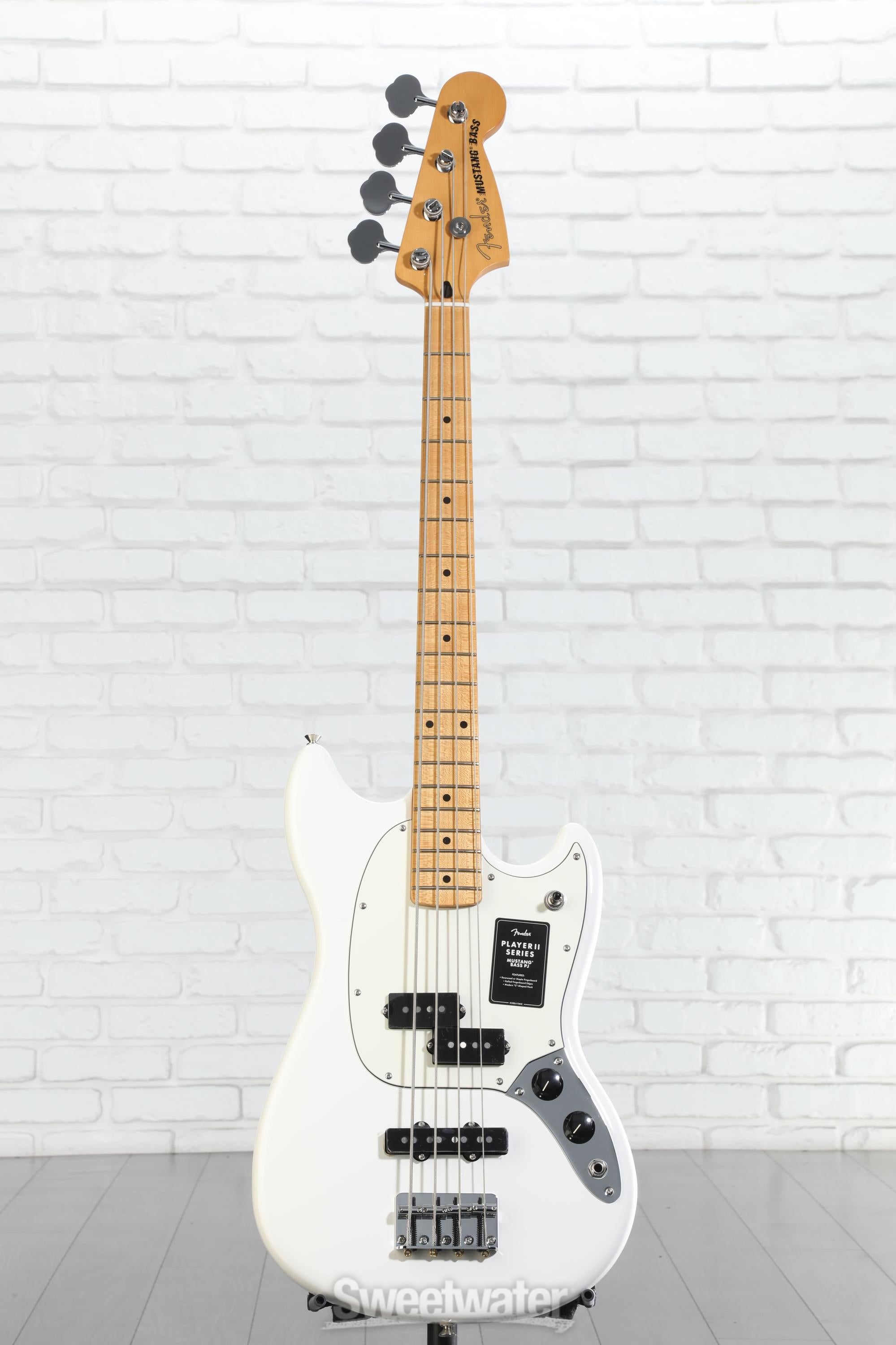Fender Player II Mustang Bass PJ - Polar White with Maple