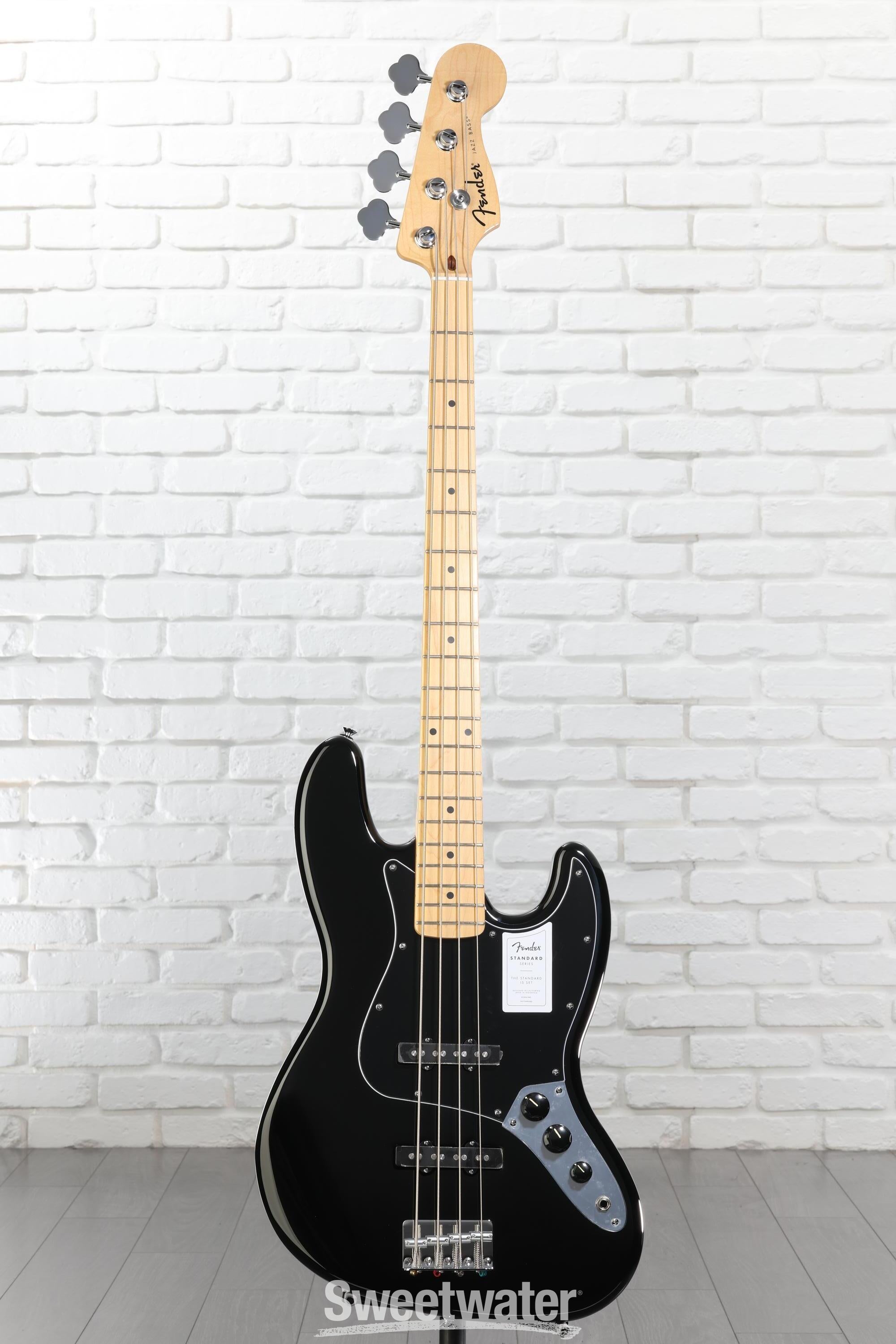 Fender Standard Jazz Bass - Black, Maple Fingerboard | Sweetwater