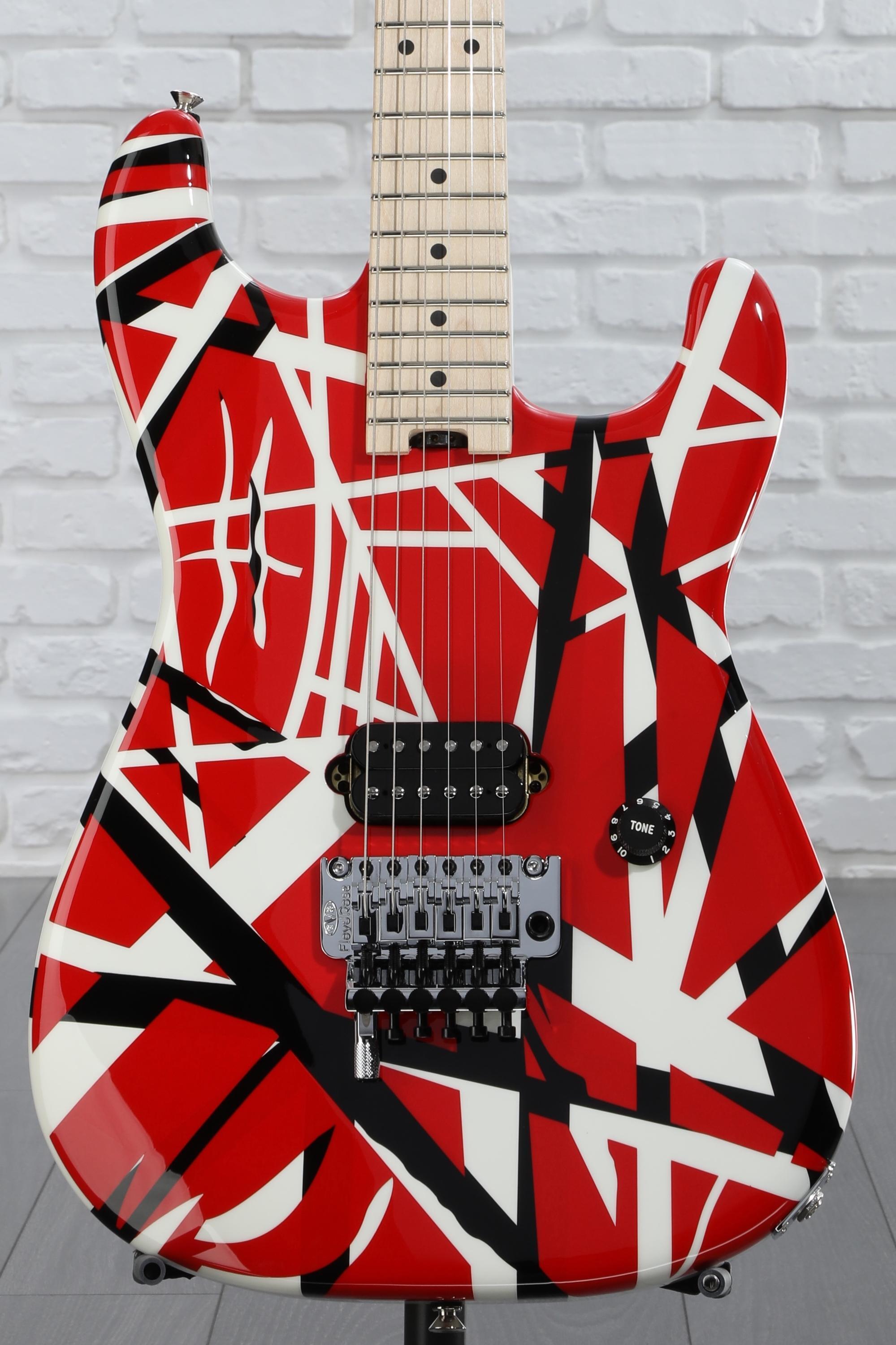 美品！EVH Striped Red with Black Stripes EVH Striped Series - Red with Black and White Stripes
