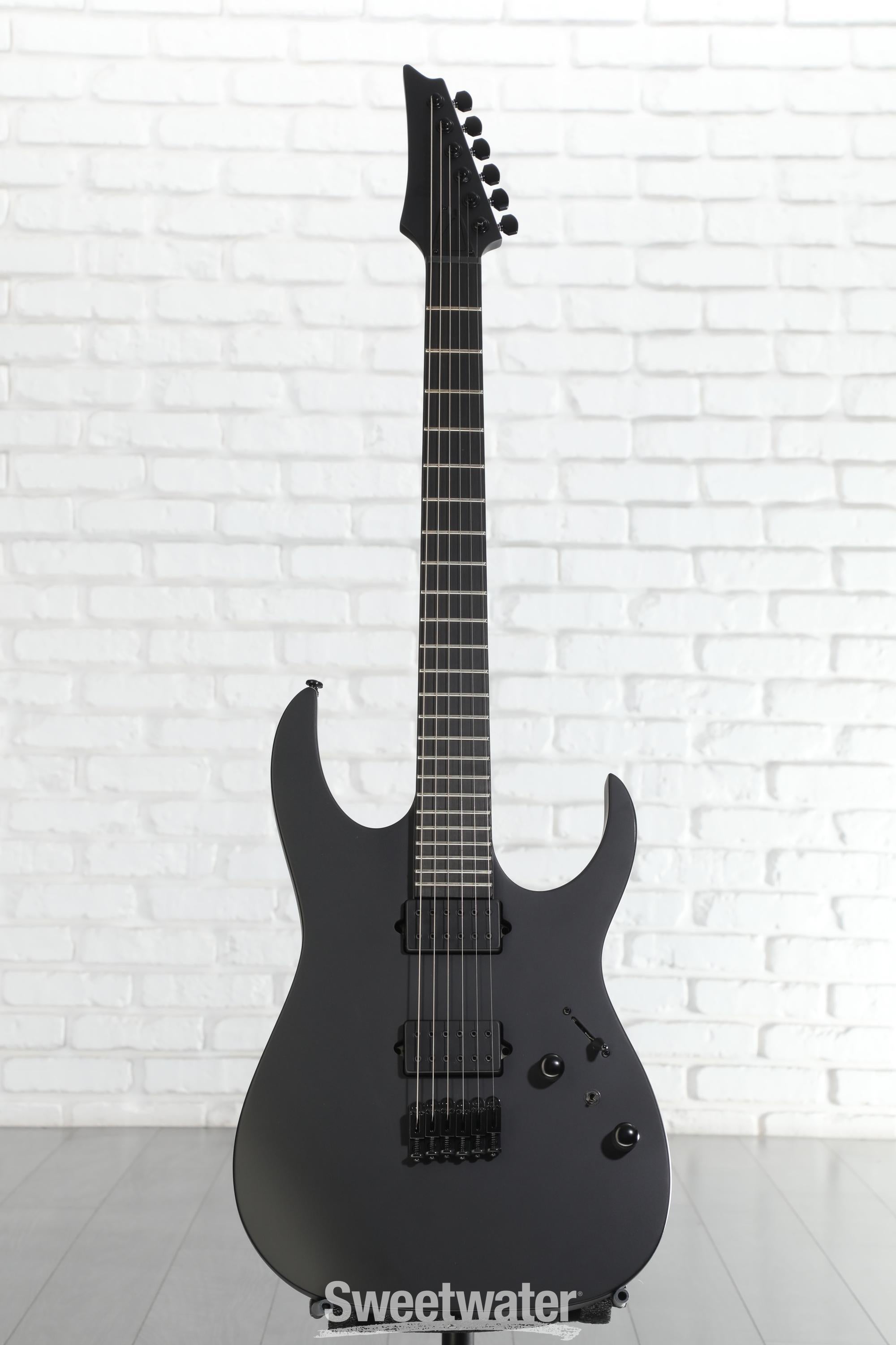 Ibanez RGRTB621 Iron Label Electric Guitar - Black Flat | Sweetwater