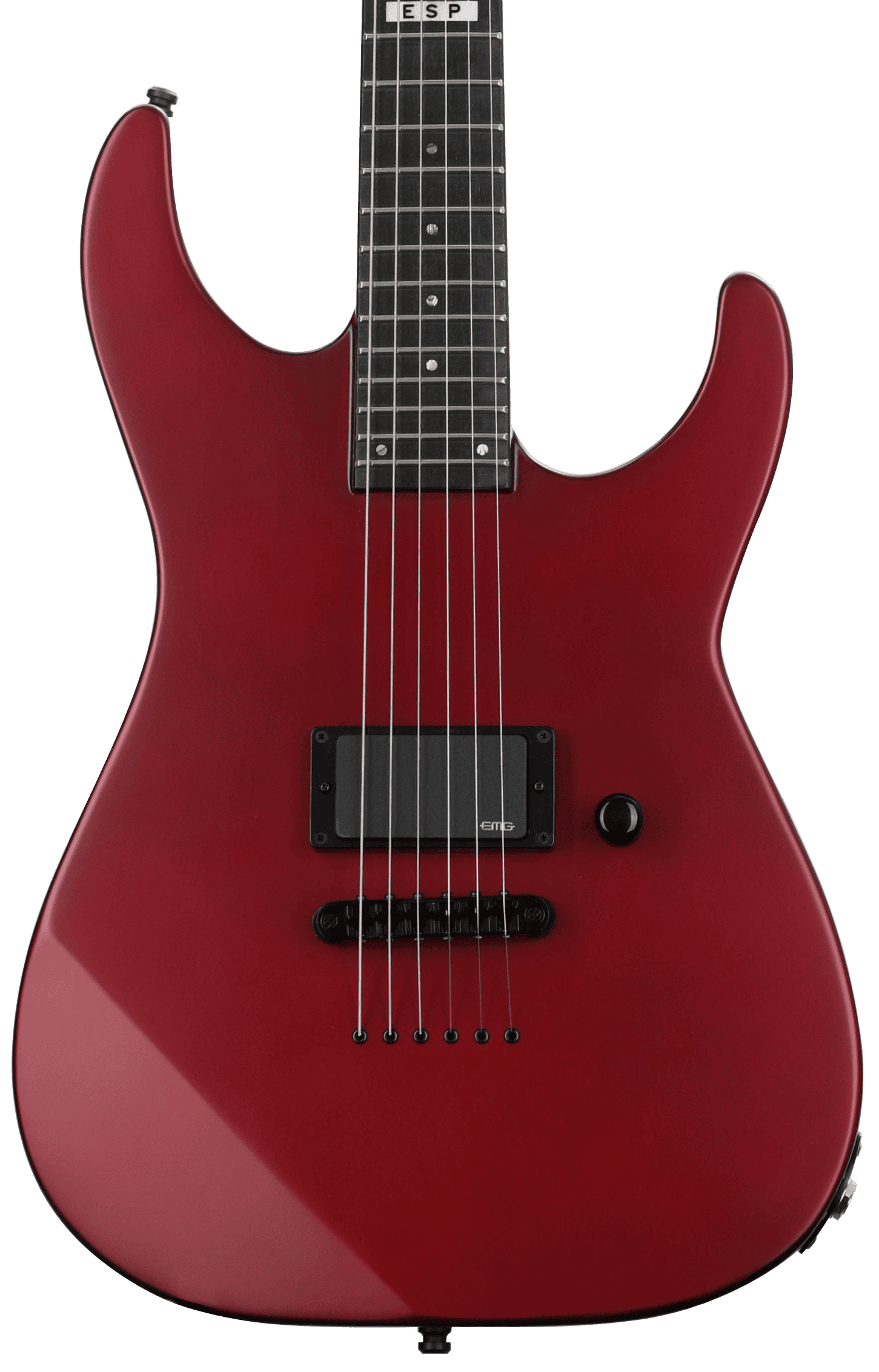 ESP E-II M-1 Thru NT Electric Guitar - Deep Candy Apple Red Satin