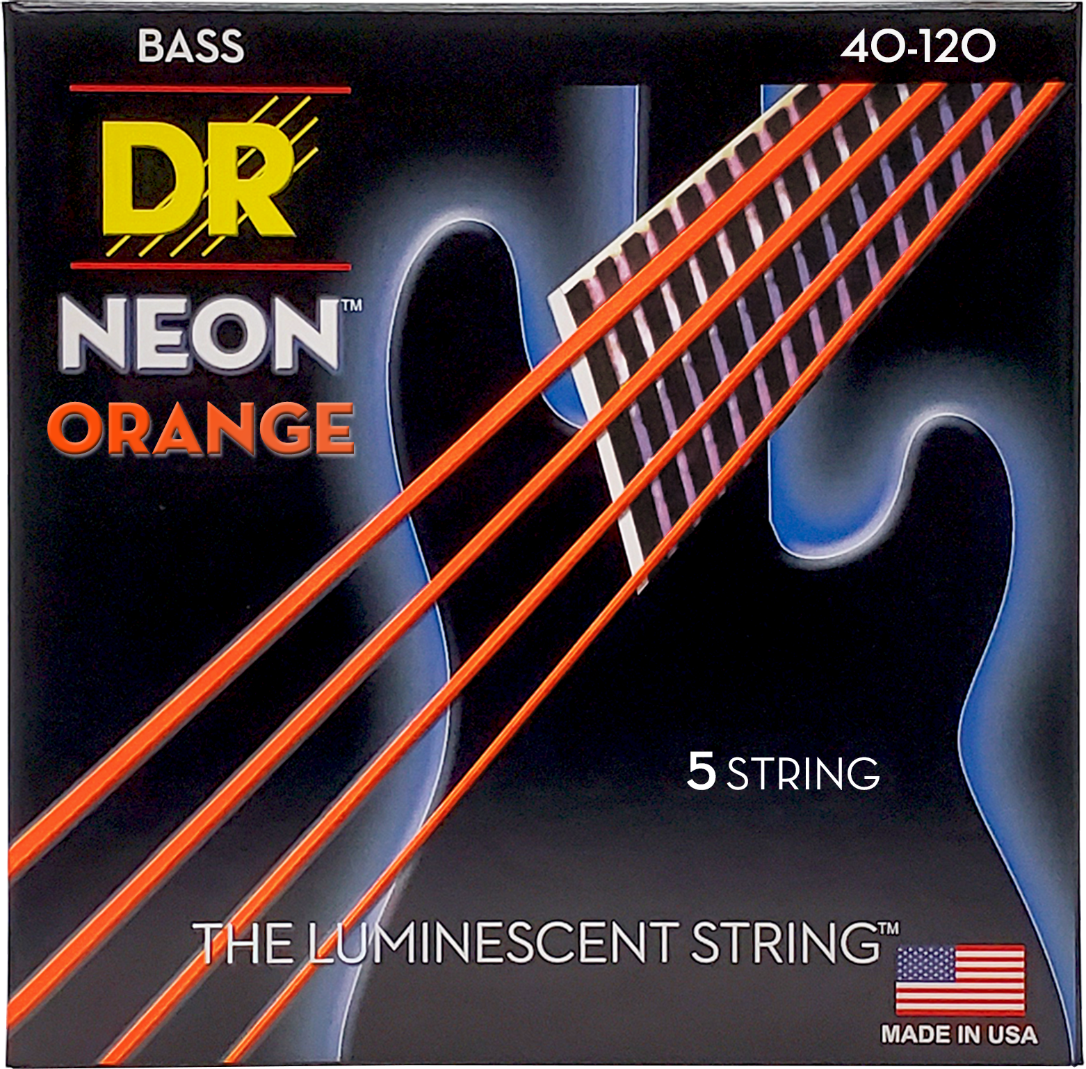Photo of DR Strings Hi-Def Neon Orange Bass Strings