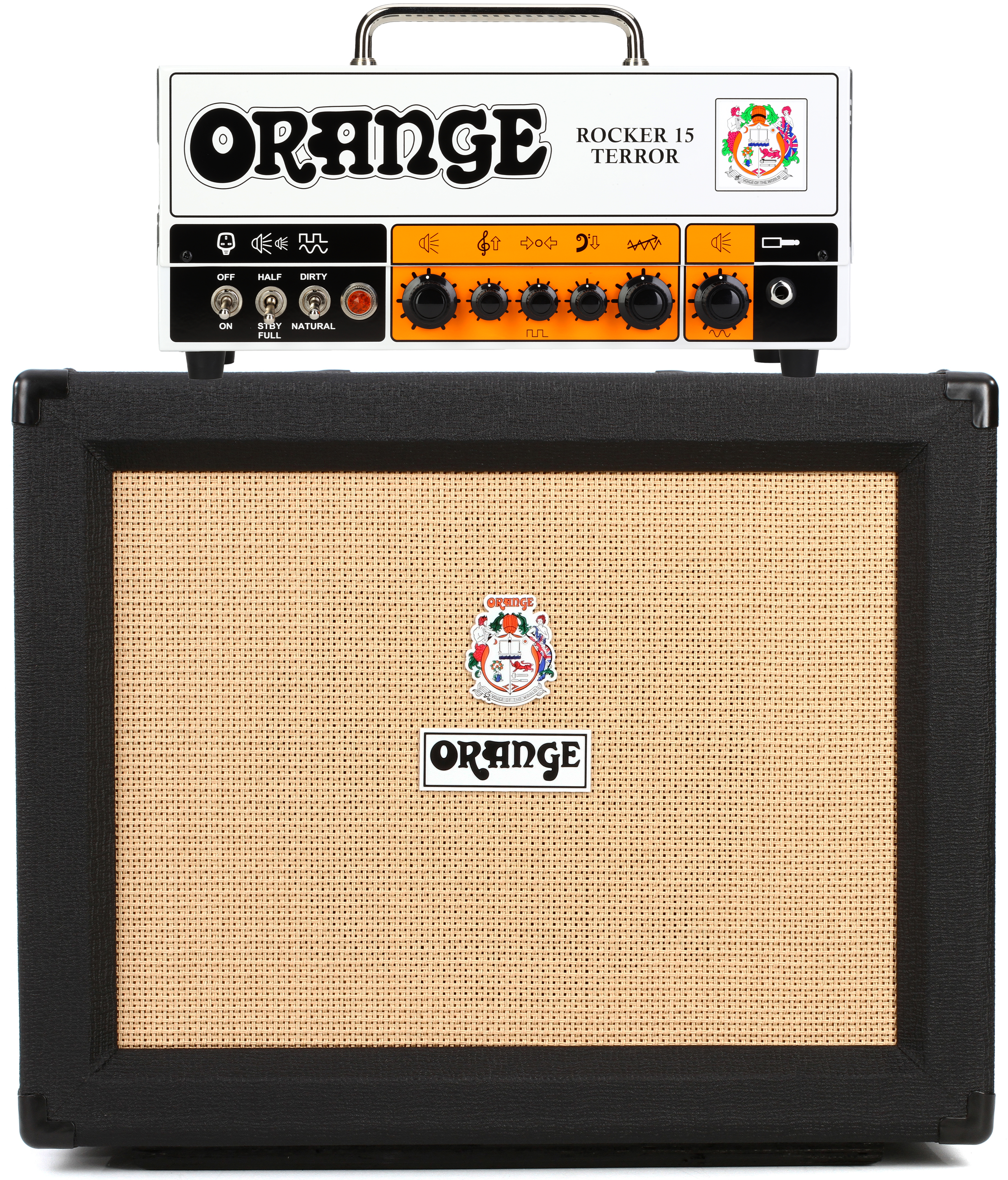 Orange Rocker 15 Terror 15-watt 2-channel Tube Head with 60-watt