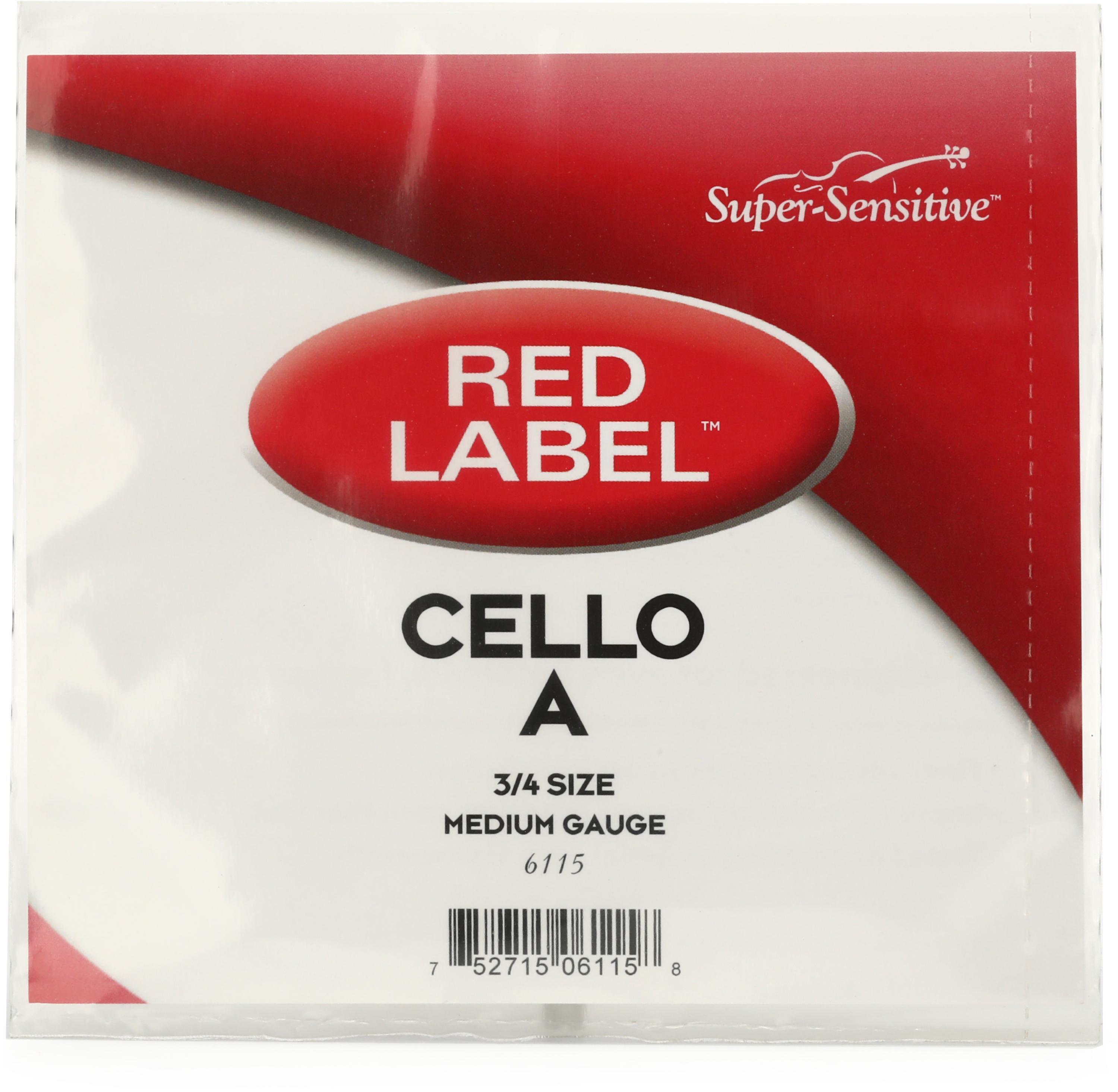 Photo of Super-Sensitive 6115 Red Label Cello A String - 3/4 Size