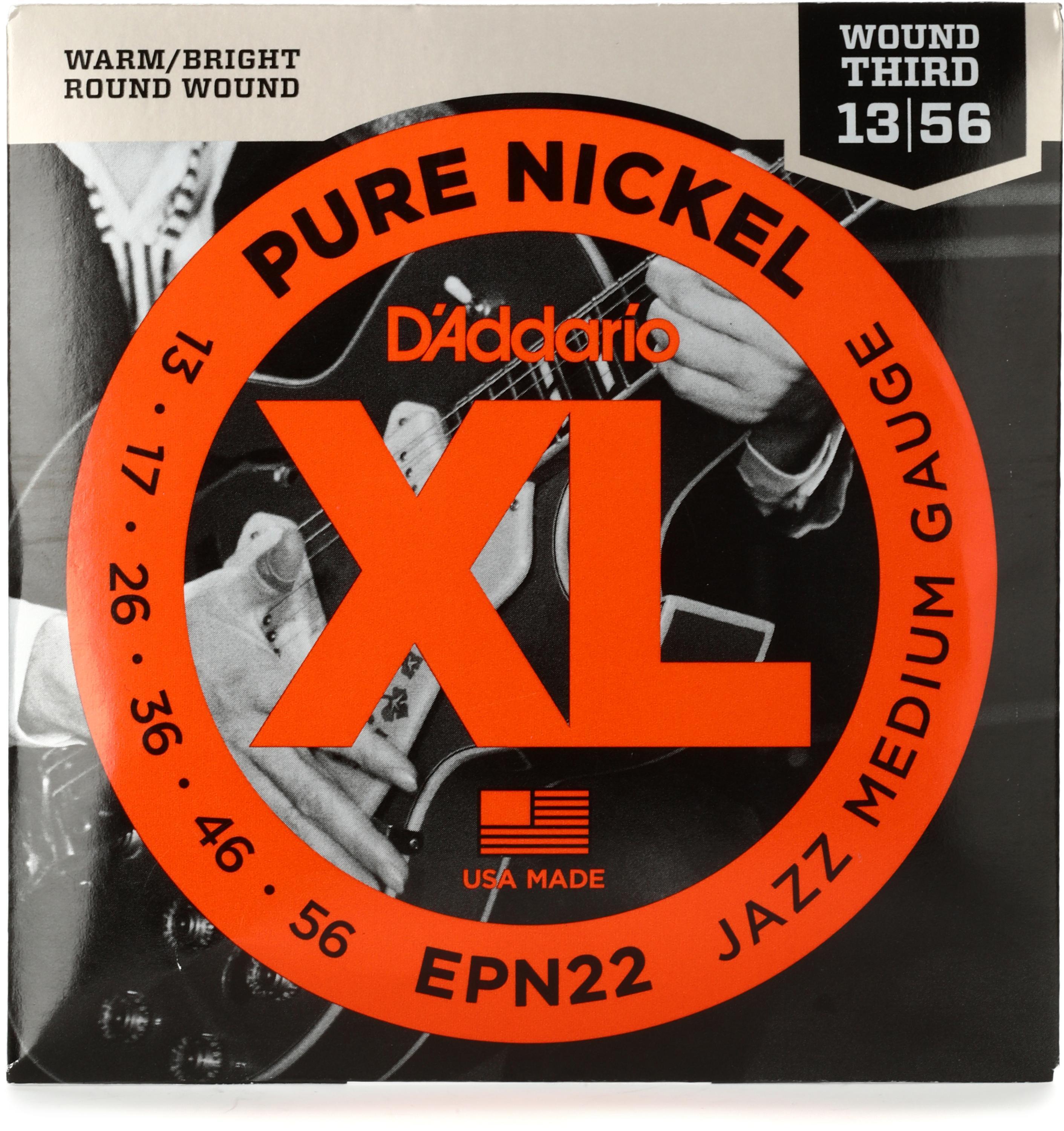 D Addario EPN22 Pure Nickel Electric Guitar Strings .013 .056