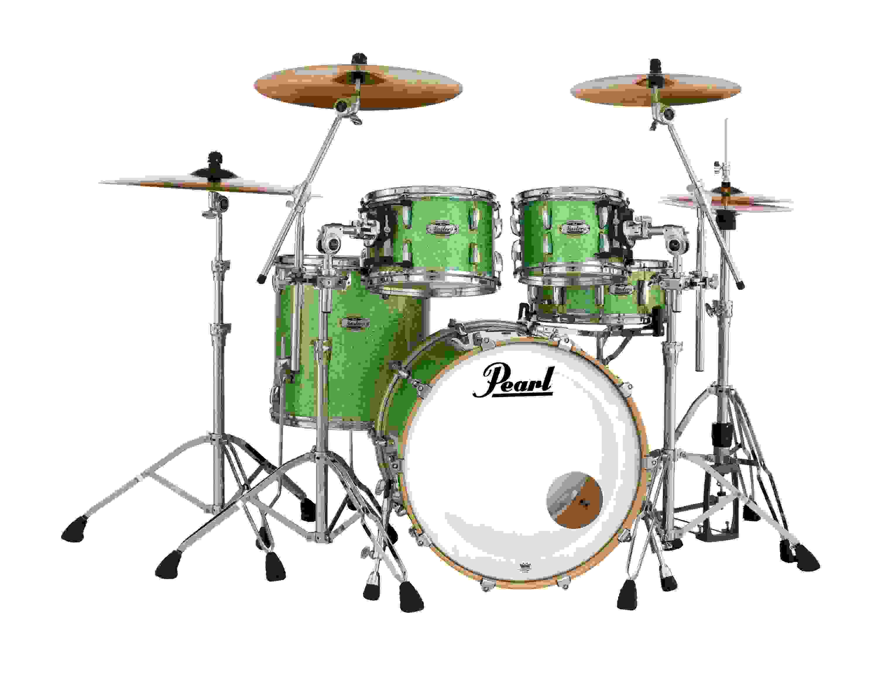 Pearl Masters Maple Complete Mct924xedp C 4 Piece Shell Pack Absinthe Green Sparkle Sweetwater