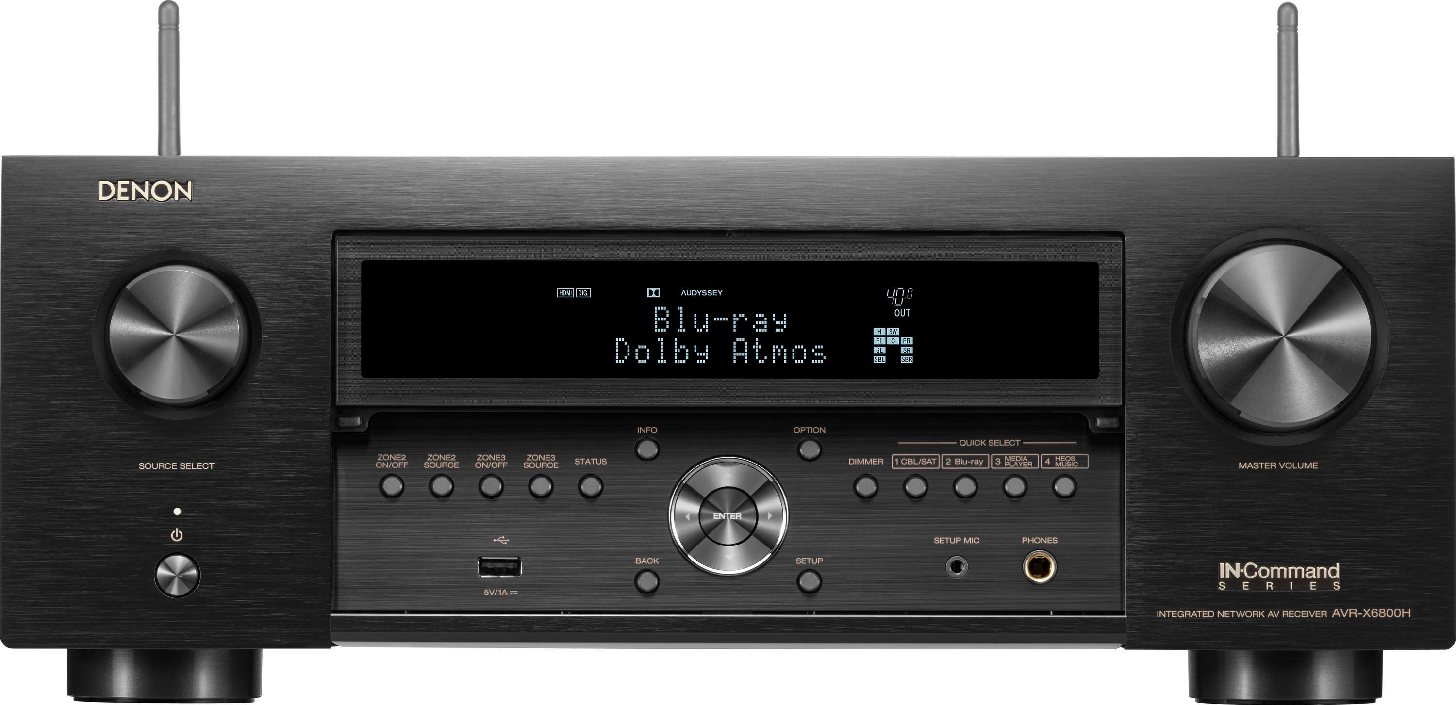 Denon AVR-X6800H 140-watt, 11.4-channel 8K A/V Receiver - Black ...