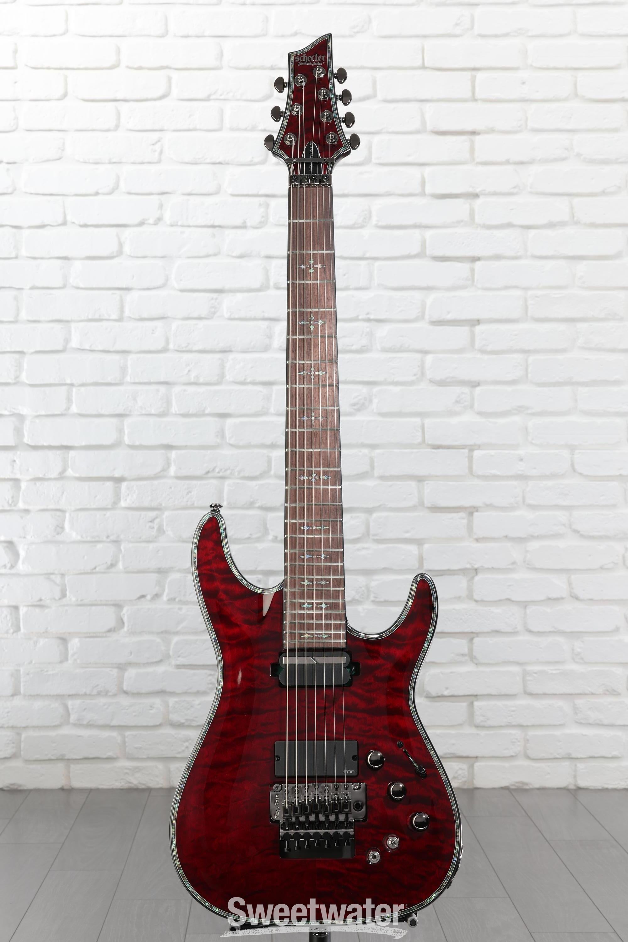 Schecter Hellraiser C-7 FR-S Electric Guitar - Black Cherry